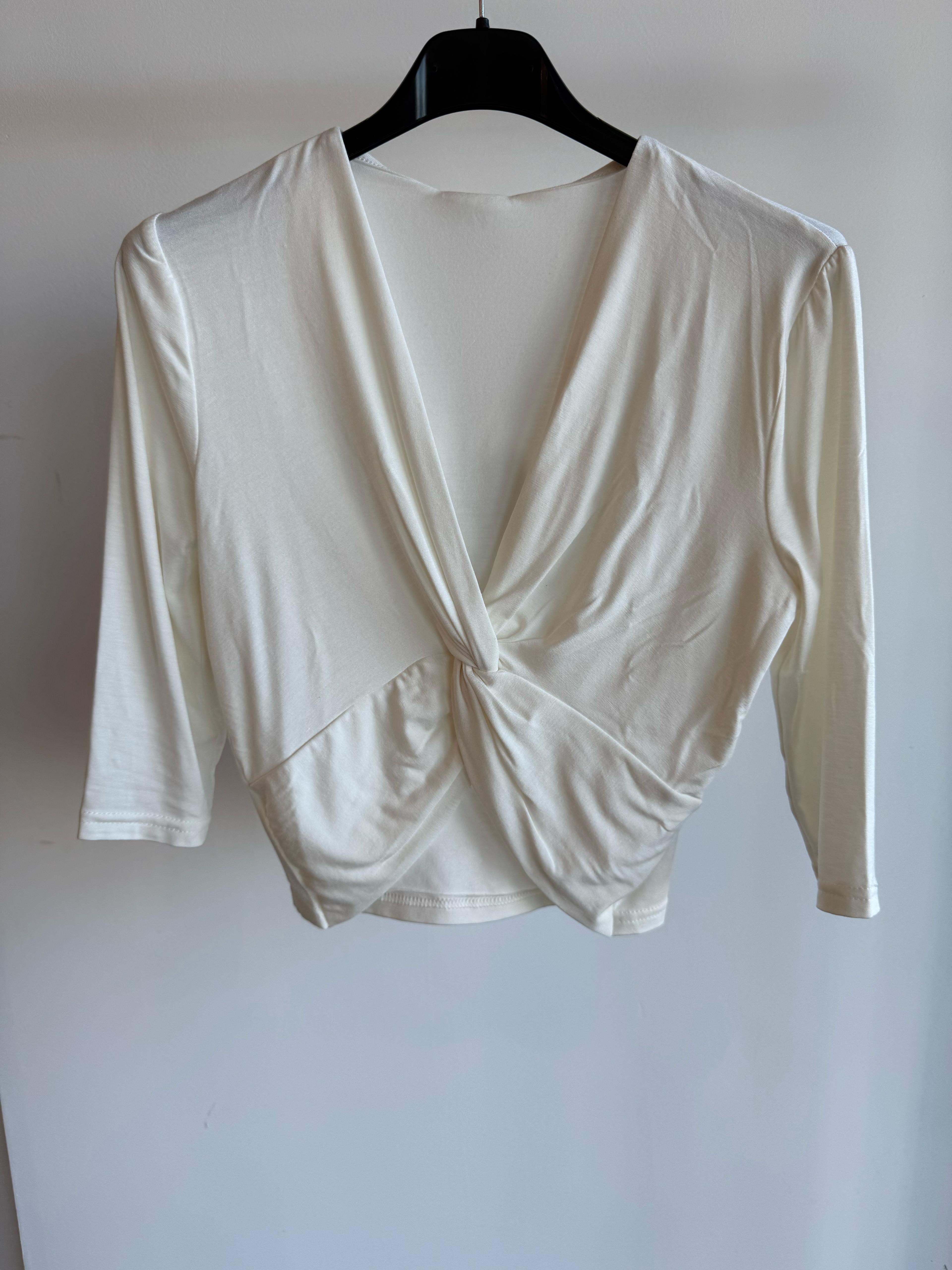 MAGLIA CROP CON INCROCIO