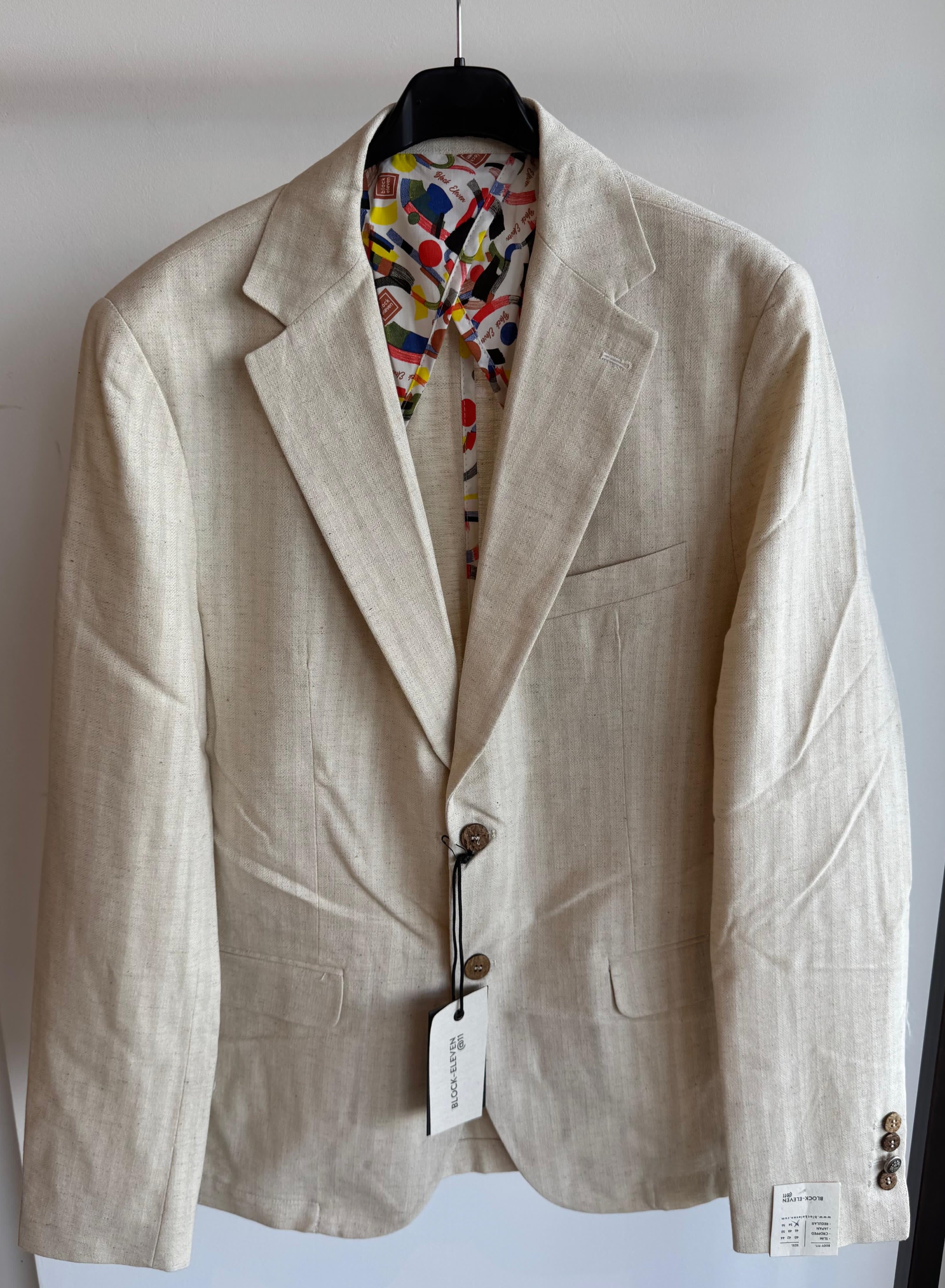 GIACCA LINO BEIGE