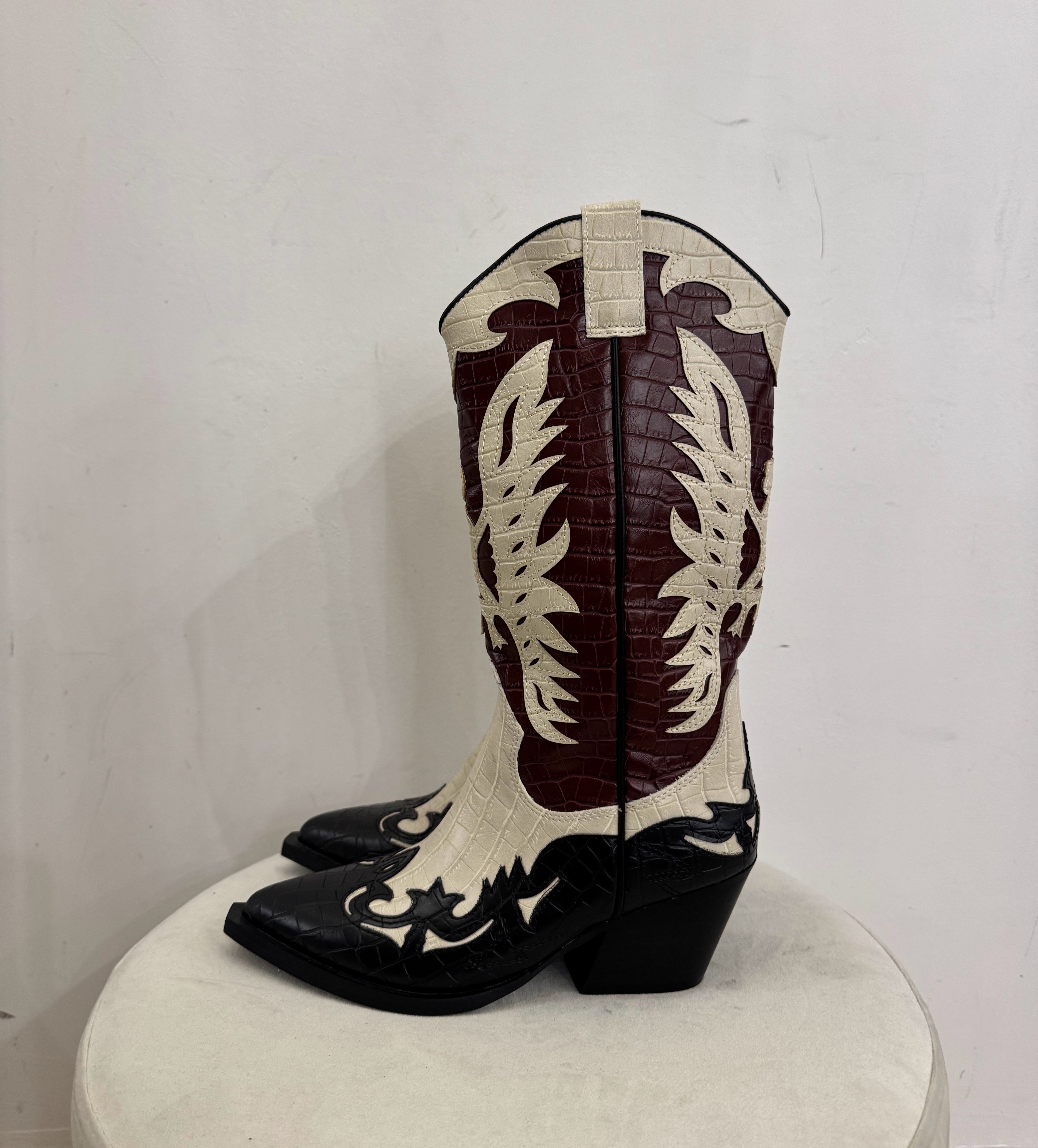 STIVALE TEXANO TRICOLORE