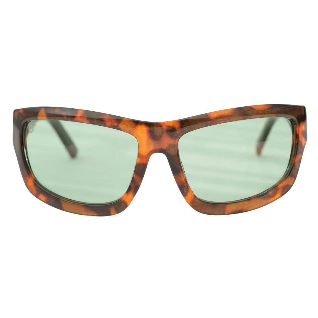 OCCHIALE MARRONE CON LENTE VERDE