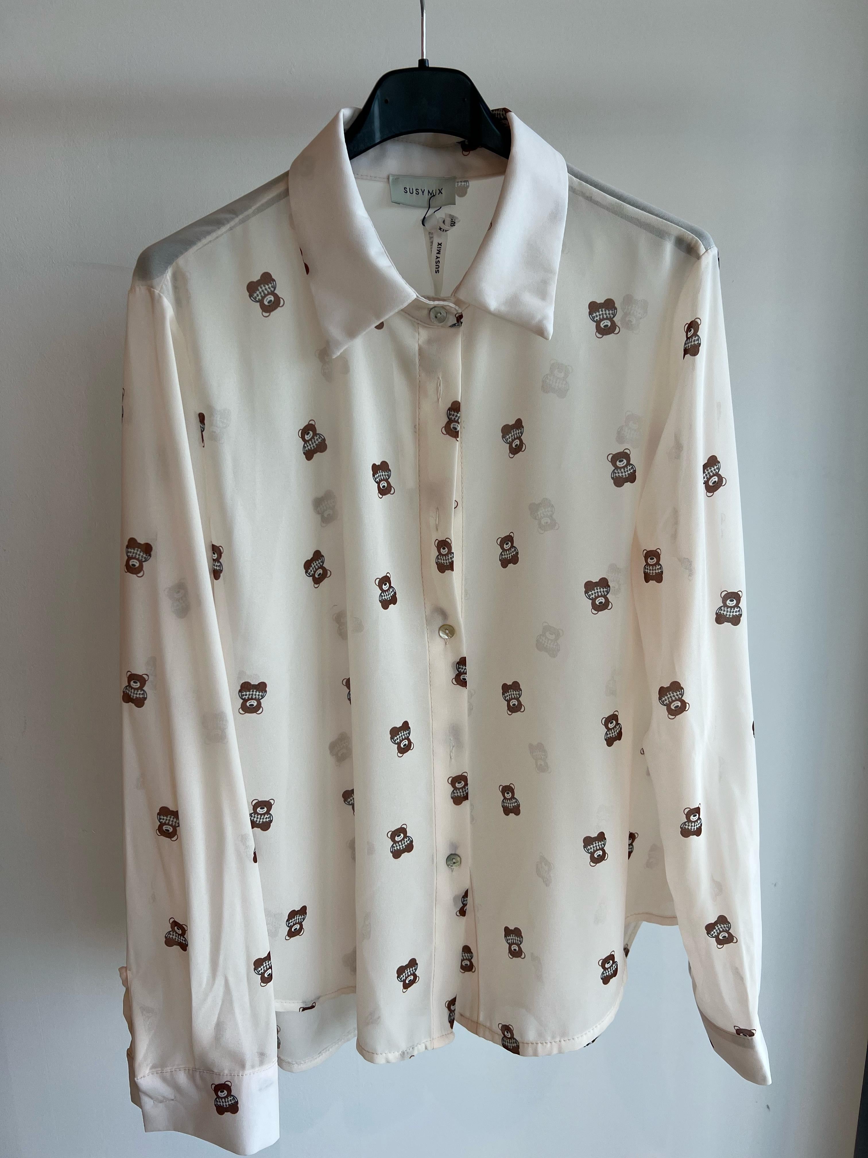 CAMICIA BIANCA CON ORSETTI