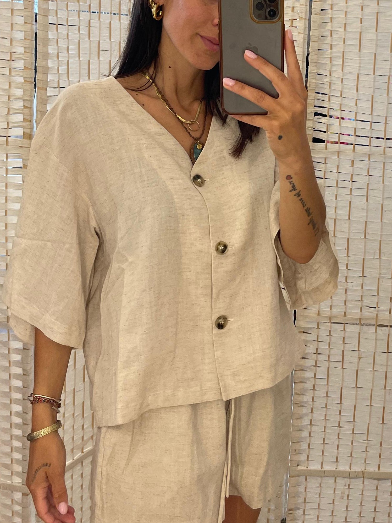 Camicia beige Glamorous