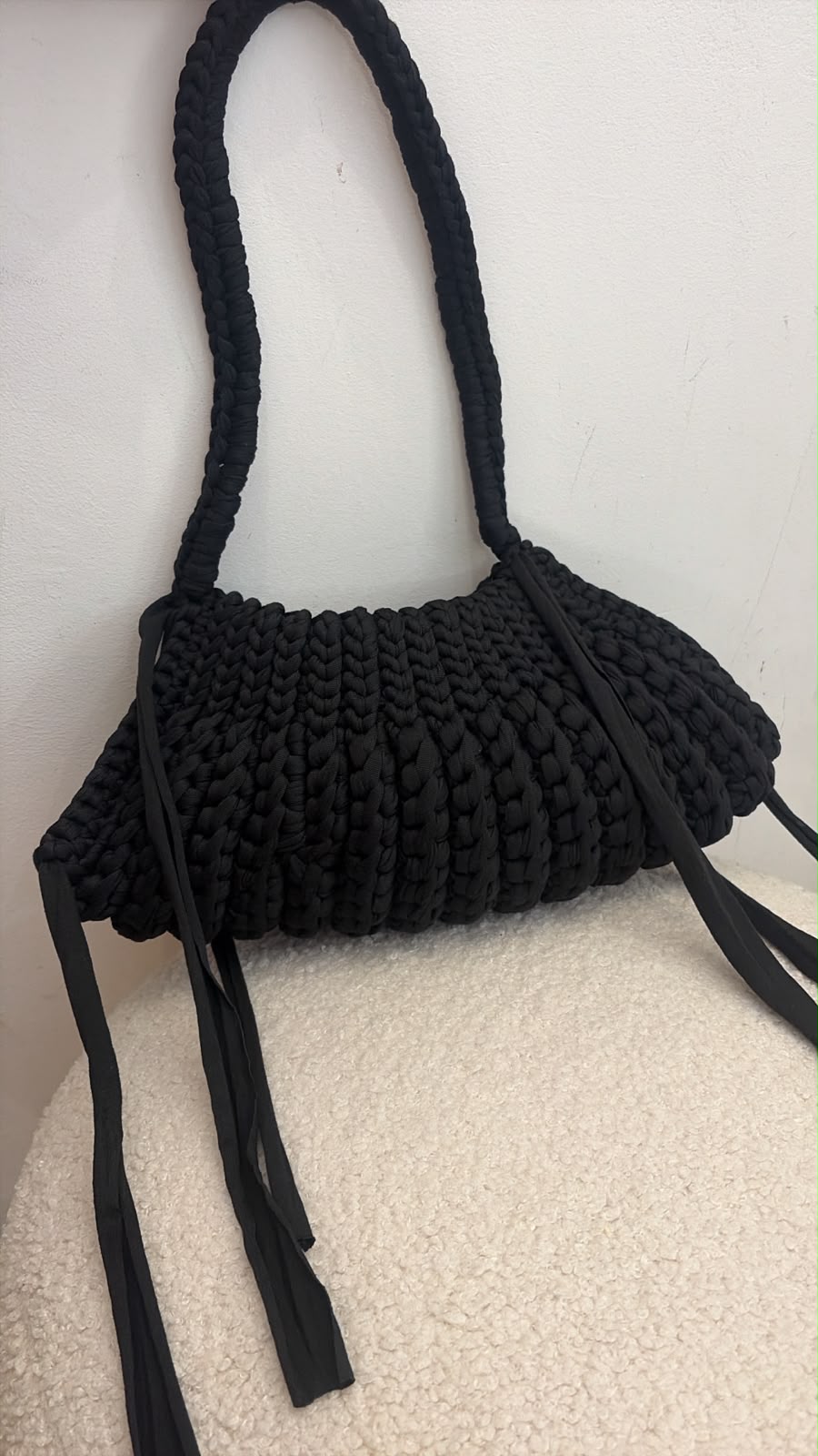 Borsa fatta a mano nera