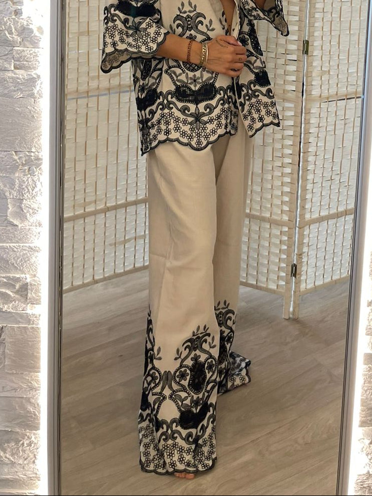 Pantalone ricamato Glamorous