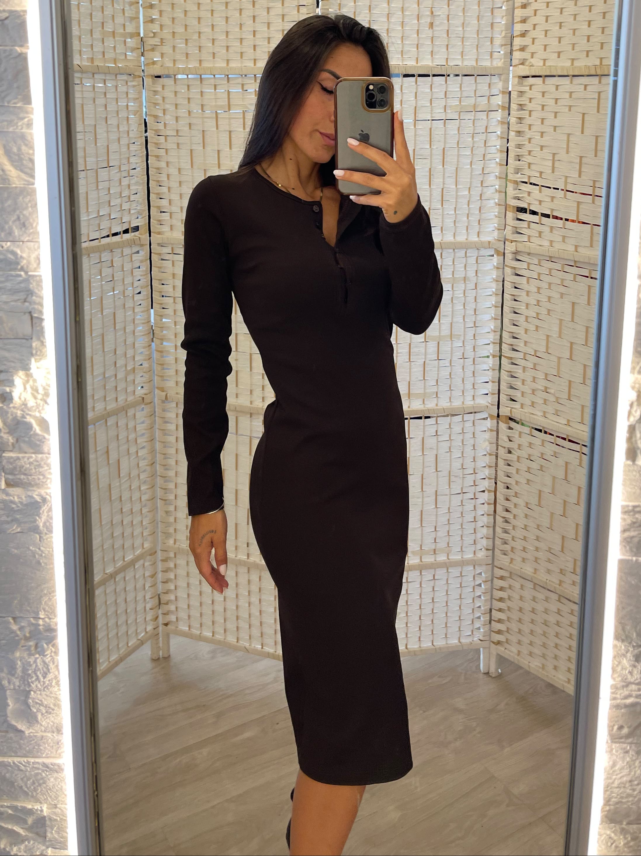 Abito costine marrone