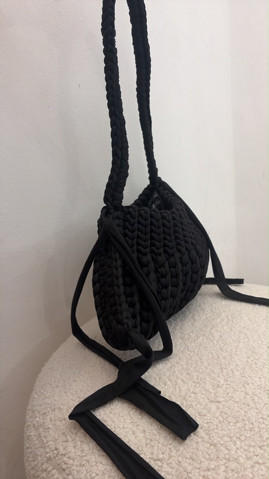Borsa fatta a mano nera
