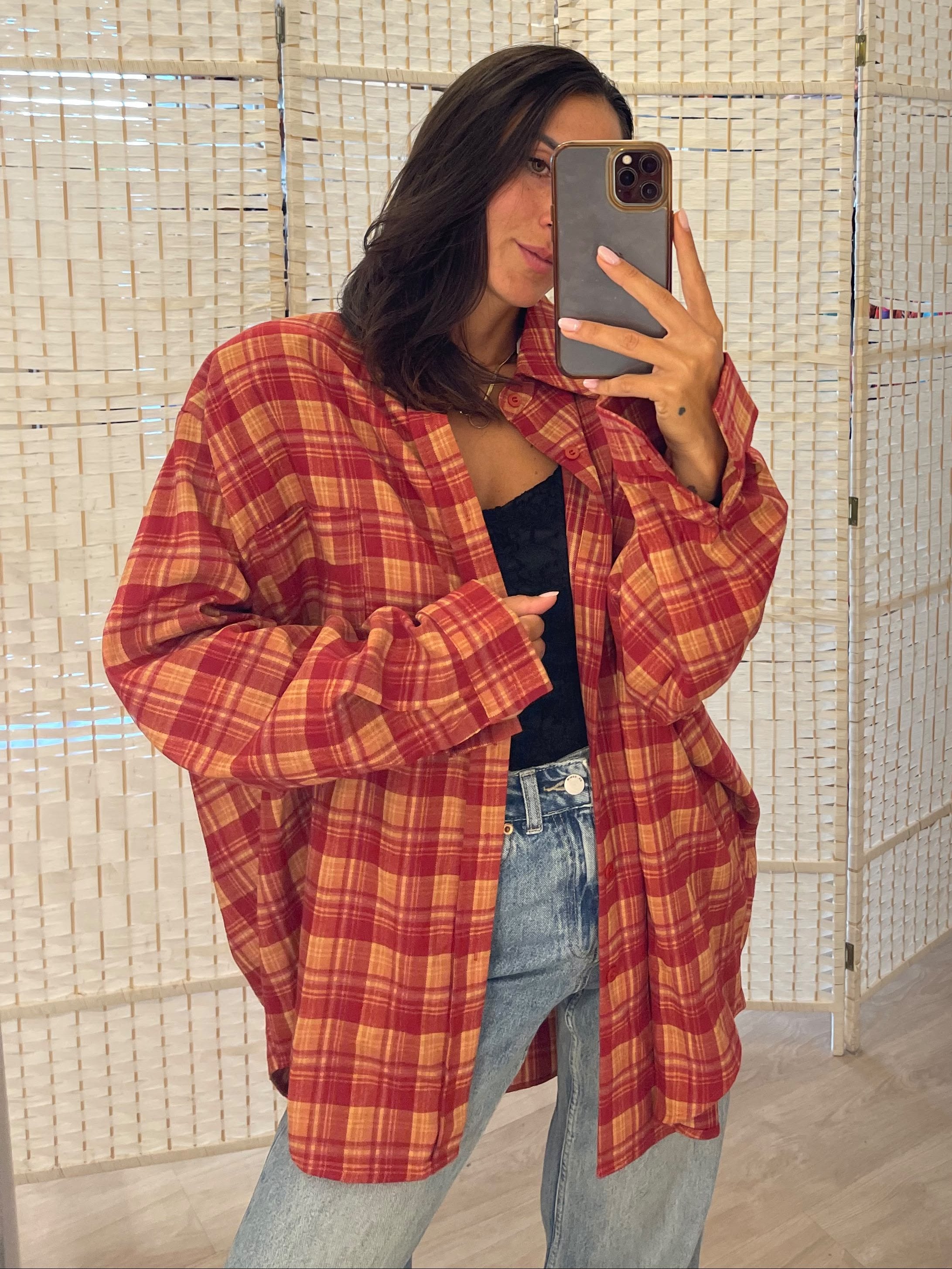 Camicia quadri con spalline