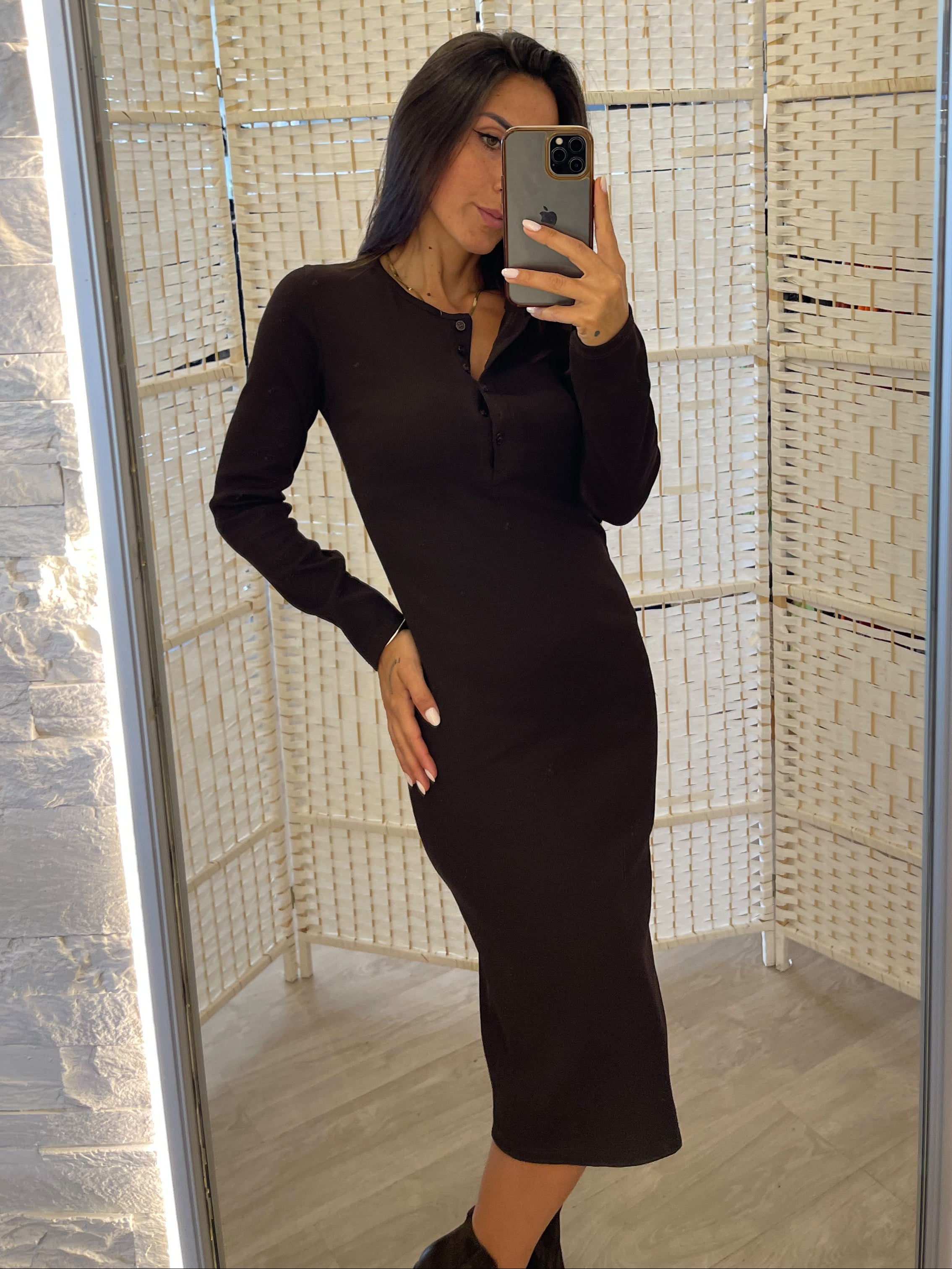 Abito costine marrone