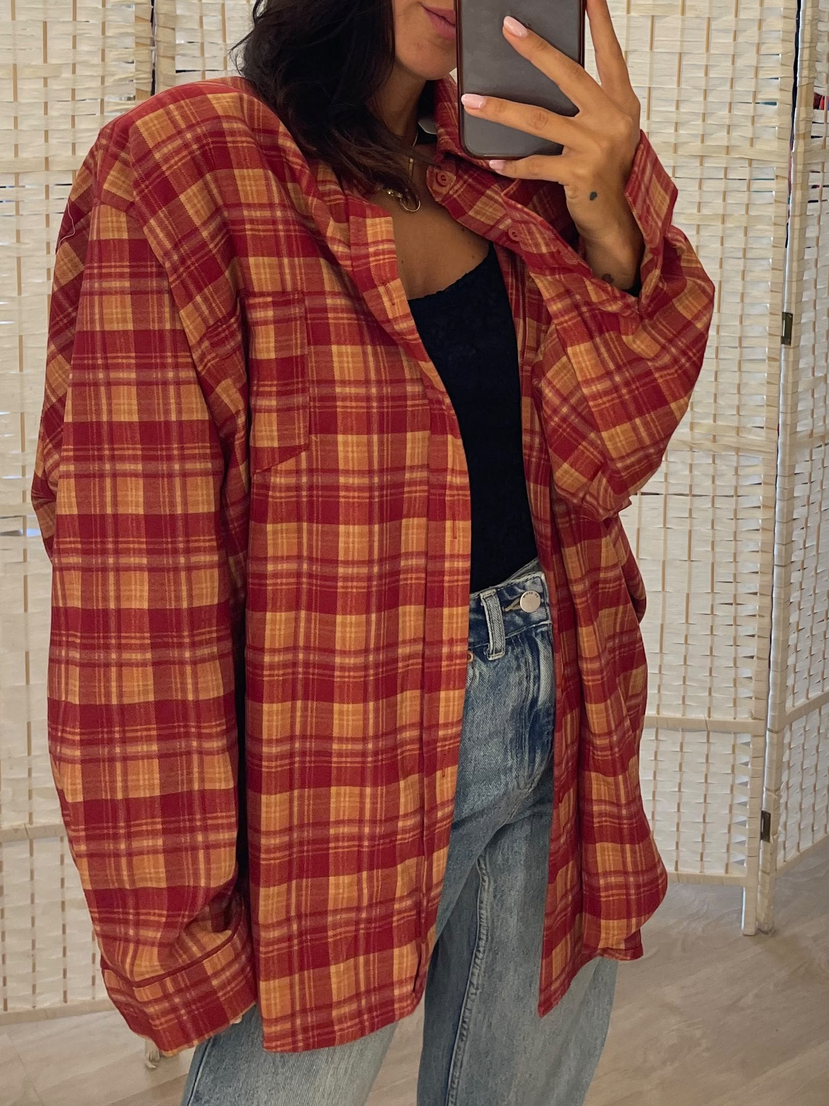 Camicia quadri con spalline