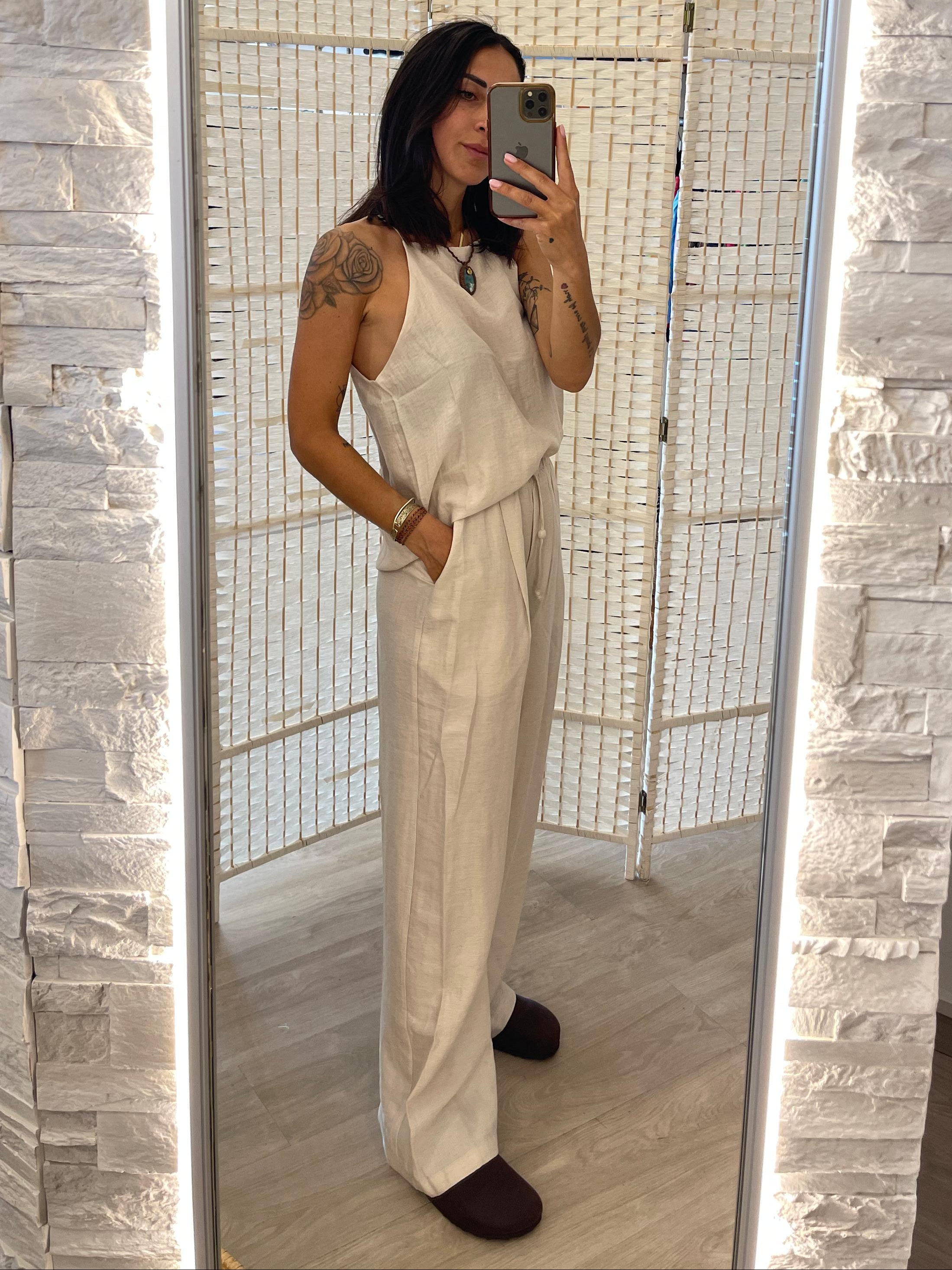 Pantalone lino ArtLove sabbia