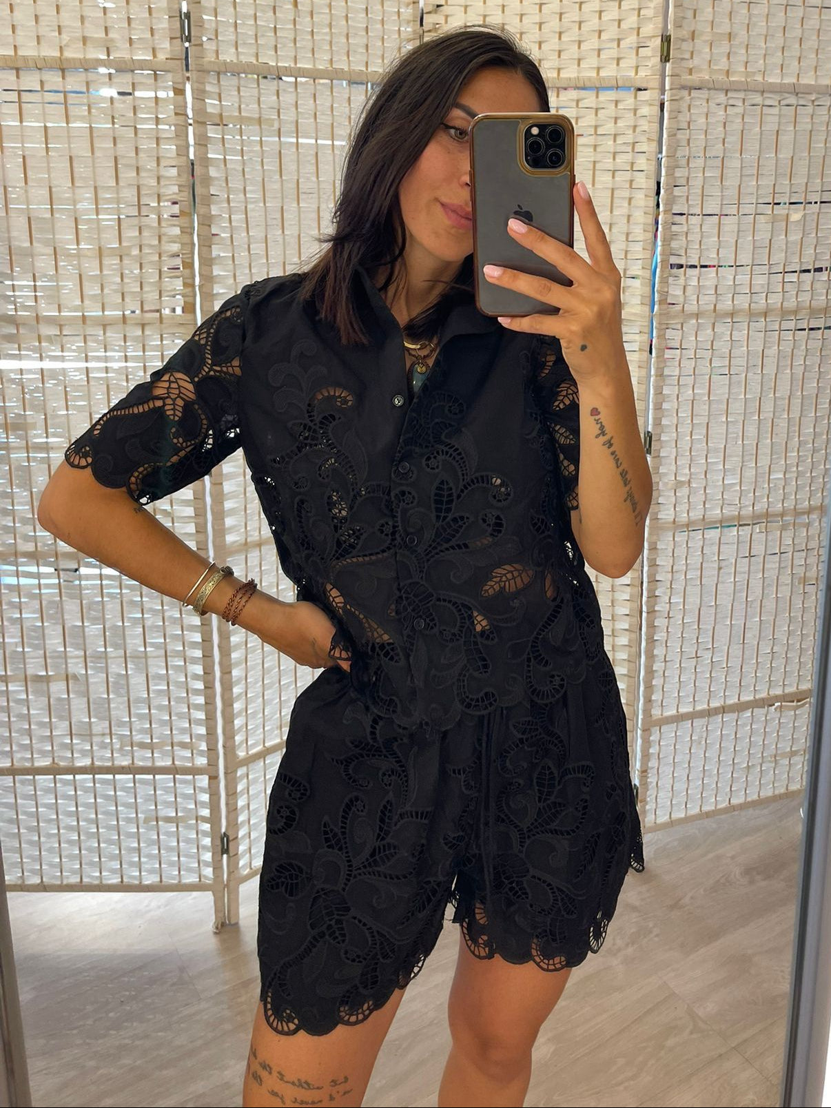 Shorts sangallo nero Glamorous