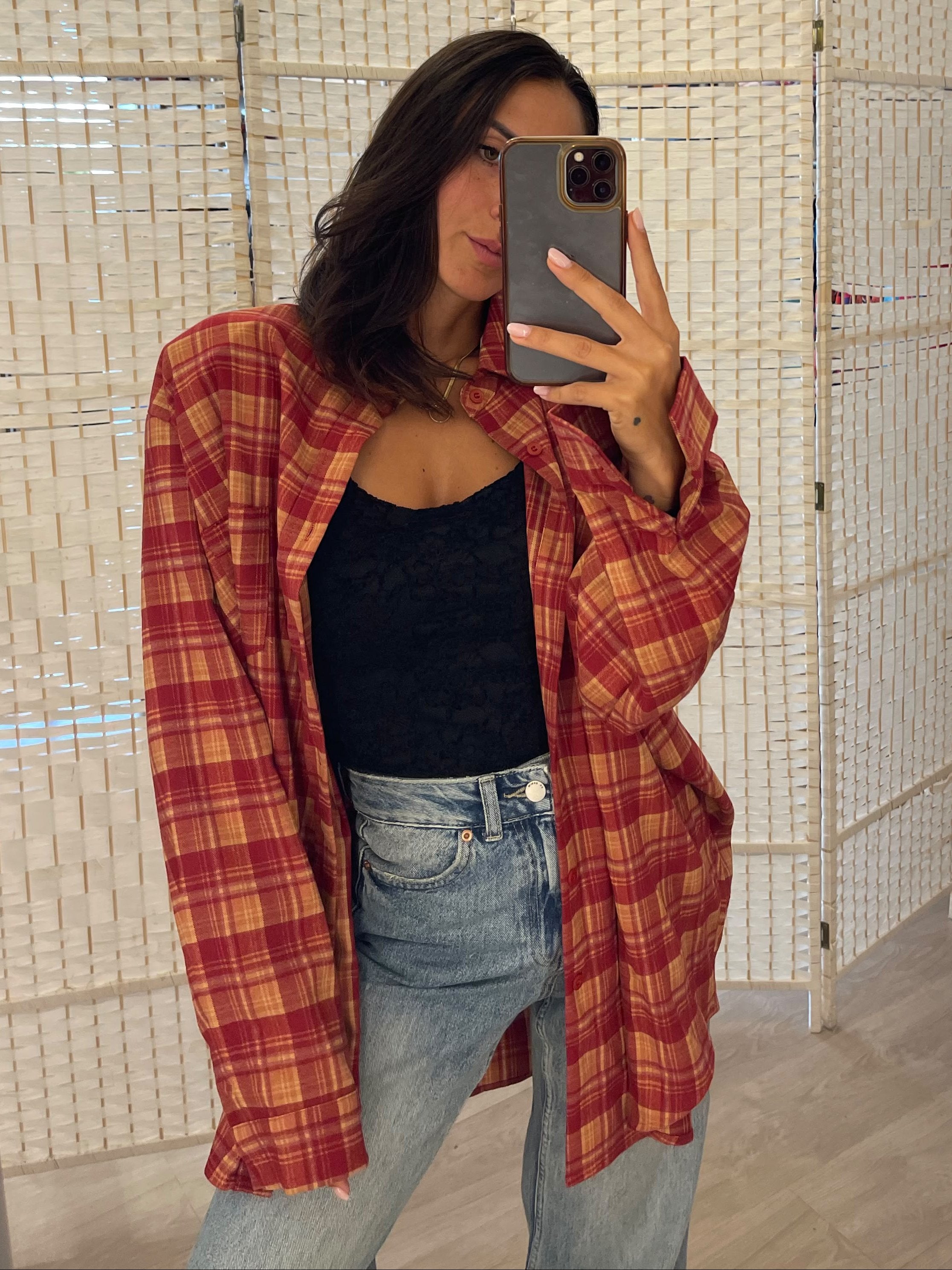 Camicia quadri con spalline
