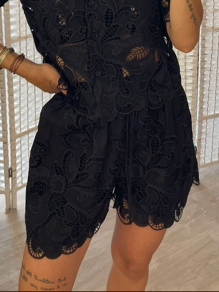 Camicia sangallo nero Glamorous