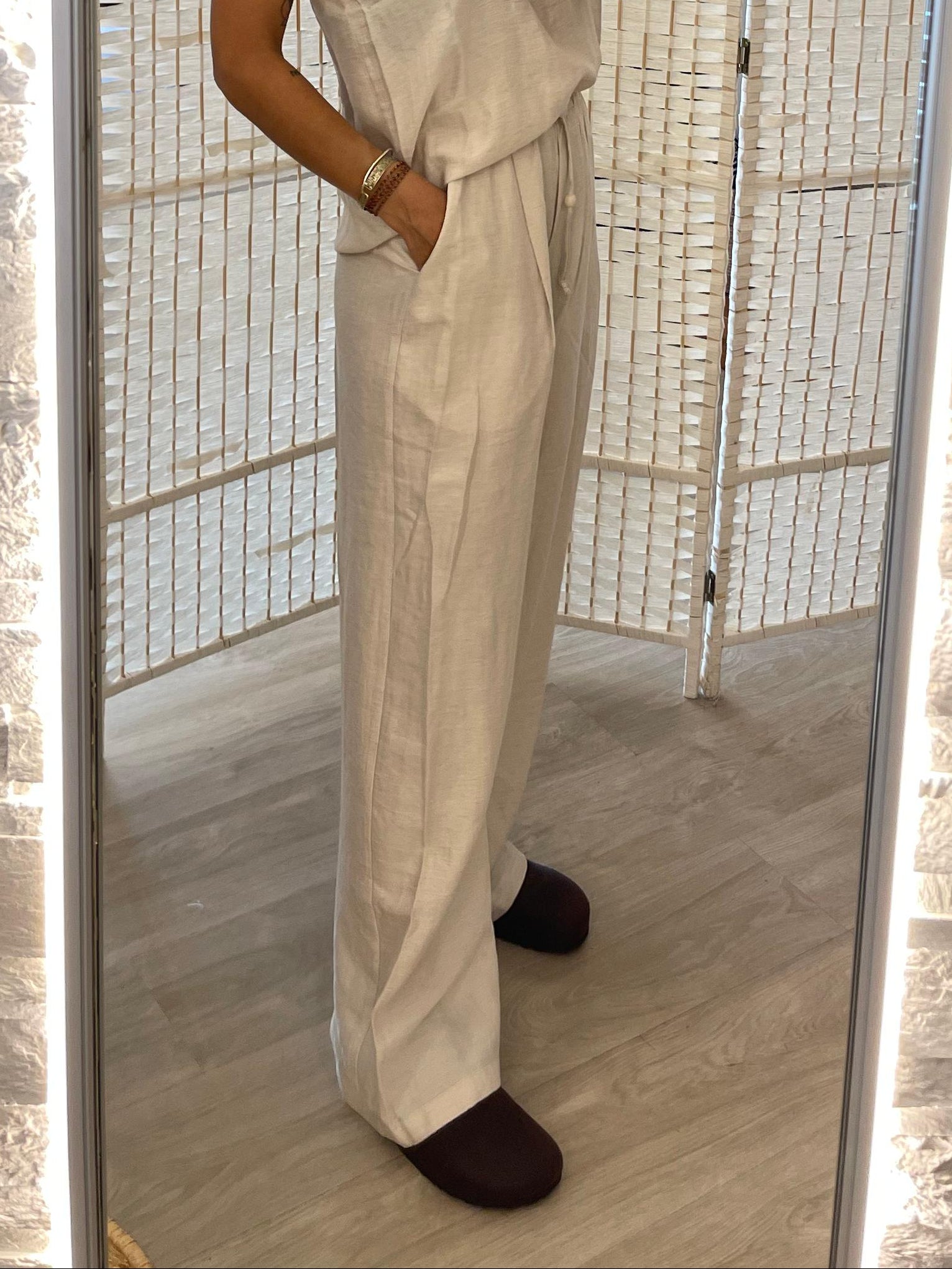Pantalone lino ArtLove sabbia