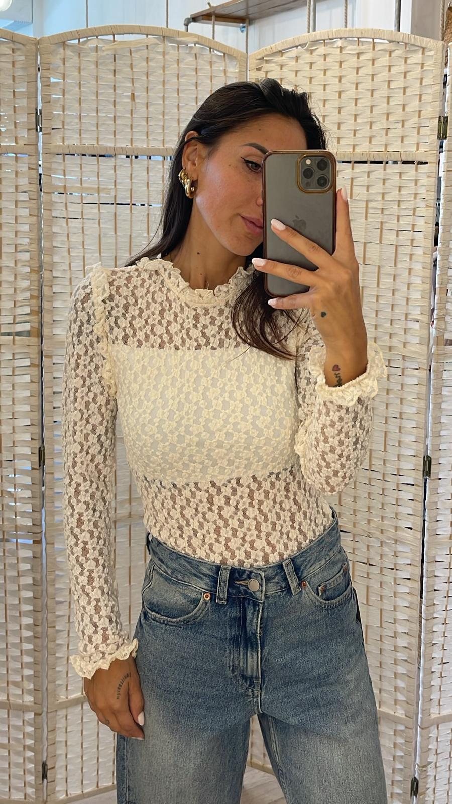 Body pizzo panna Kikisix