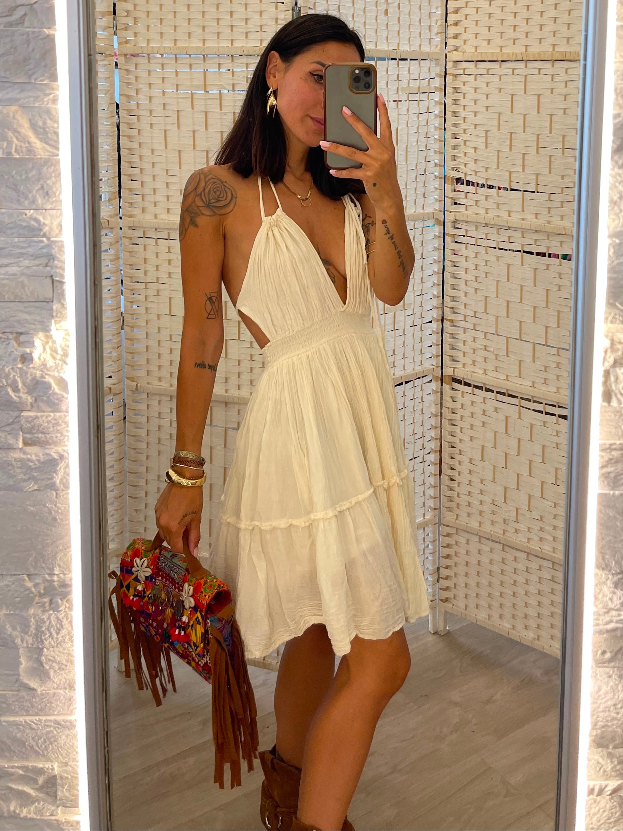 Abito bianco cotone