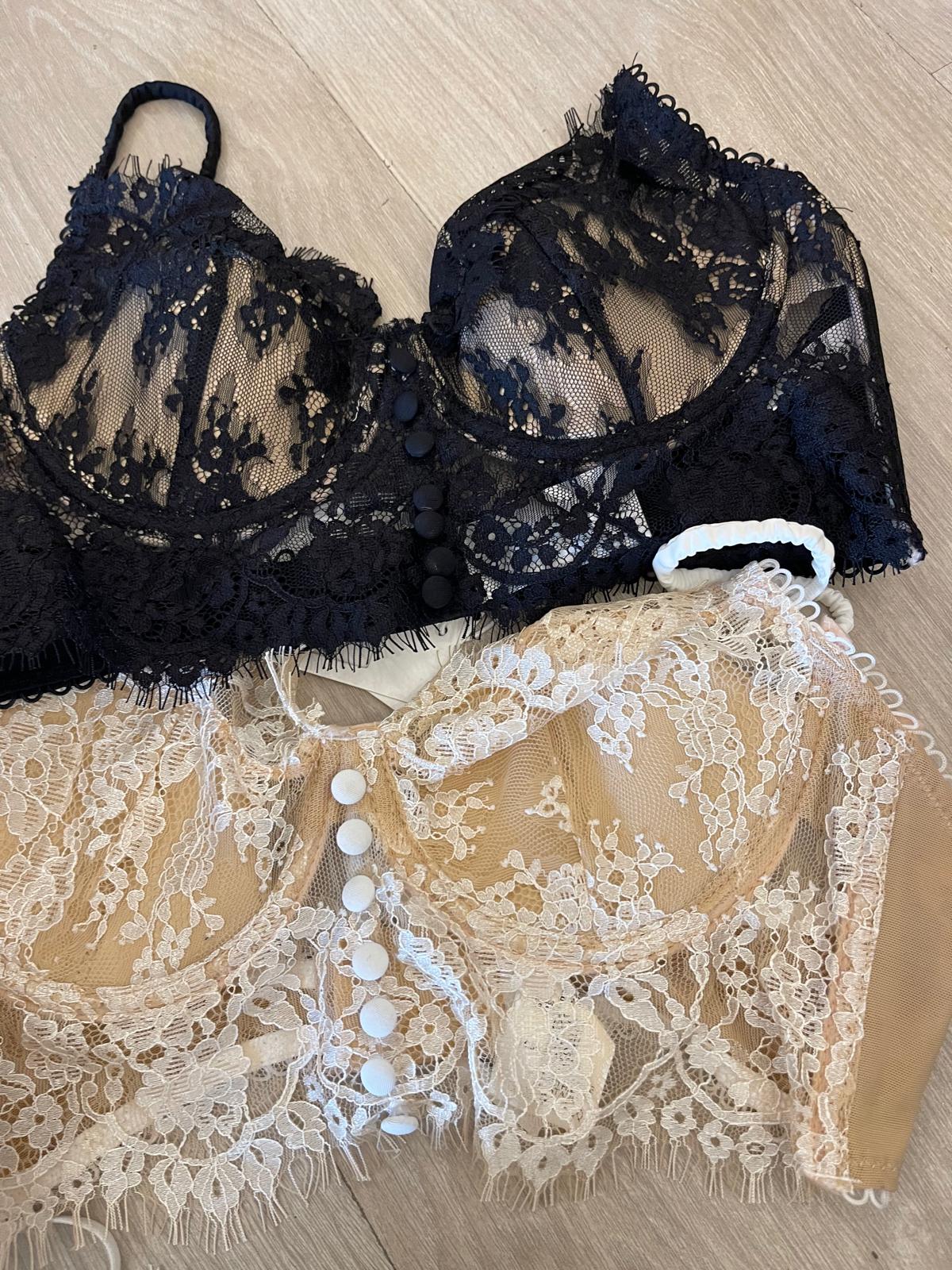 Top corto pizzo bianco