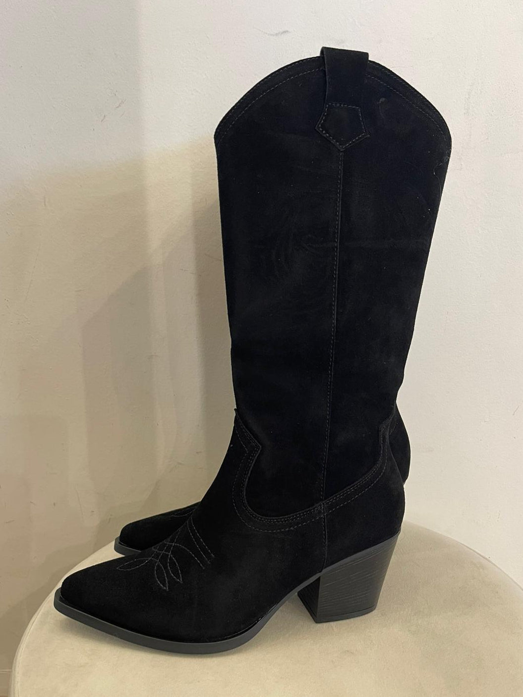 Stivale camoscio nero