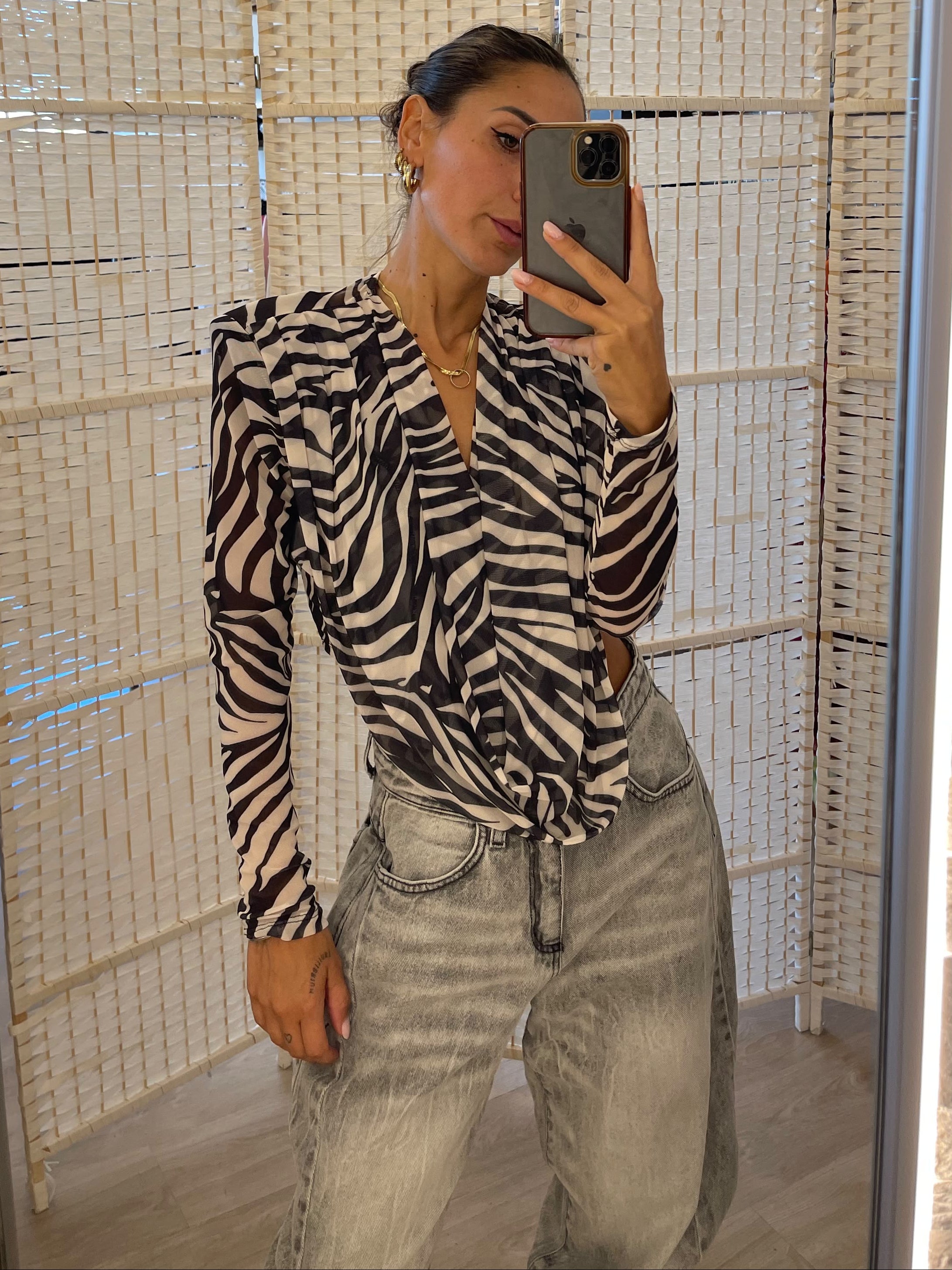 Blusa zebrata Amiuni