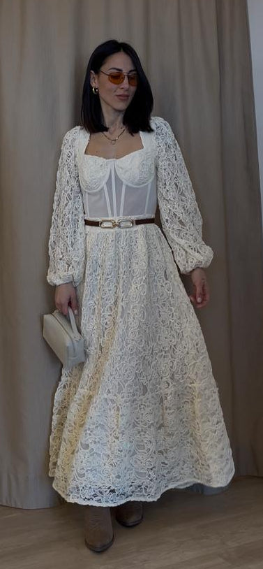 Abito pizzo bianco TRUE DECADENCE