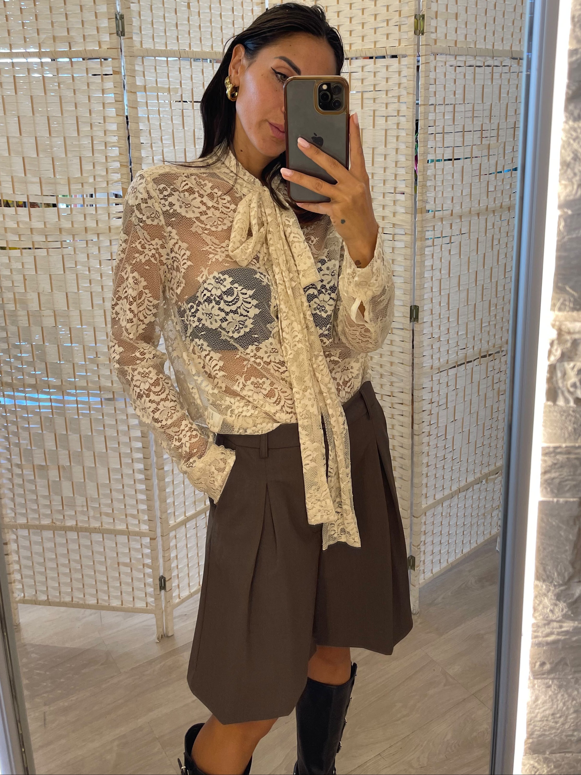 Camicia pizzo burro Kikisix