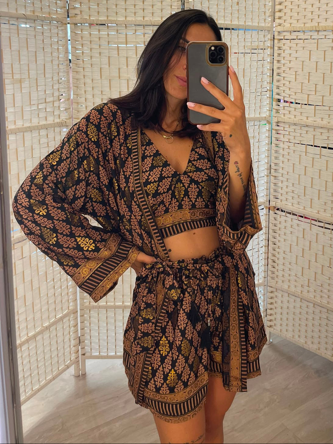 Completo fantasia kimono +shorts