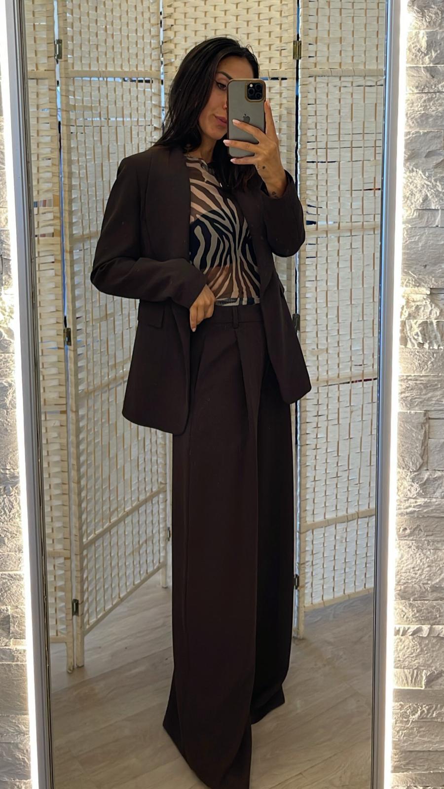 Pantalone moka Over-D