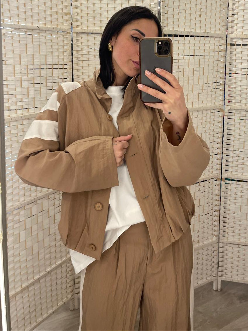 Bomber cammello Kikisix