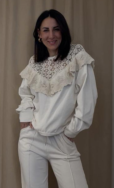 Felpa frappe sangallo beige