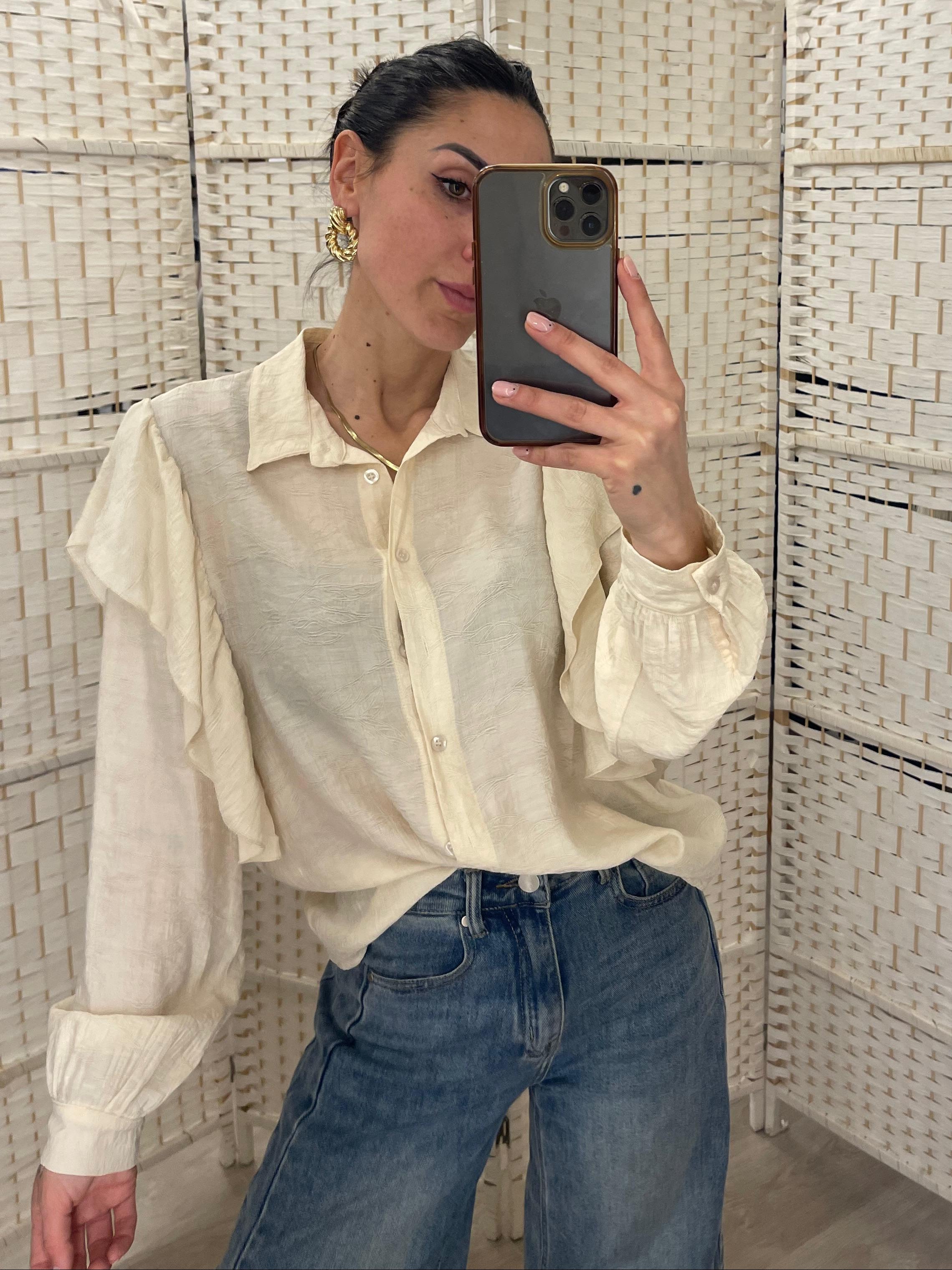 Camicia colletto burro Kikisix