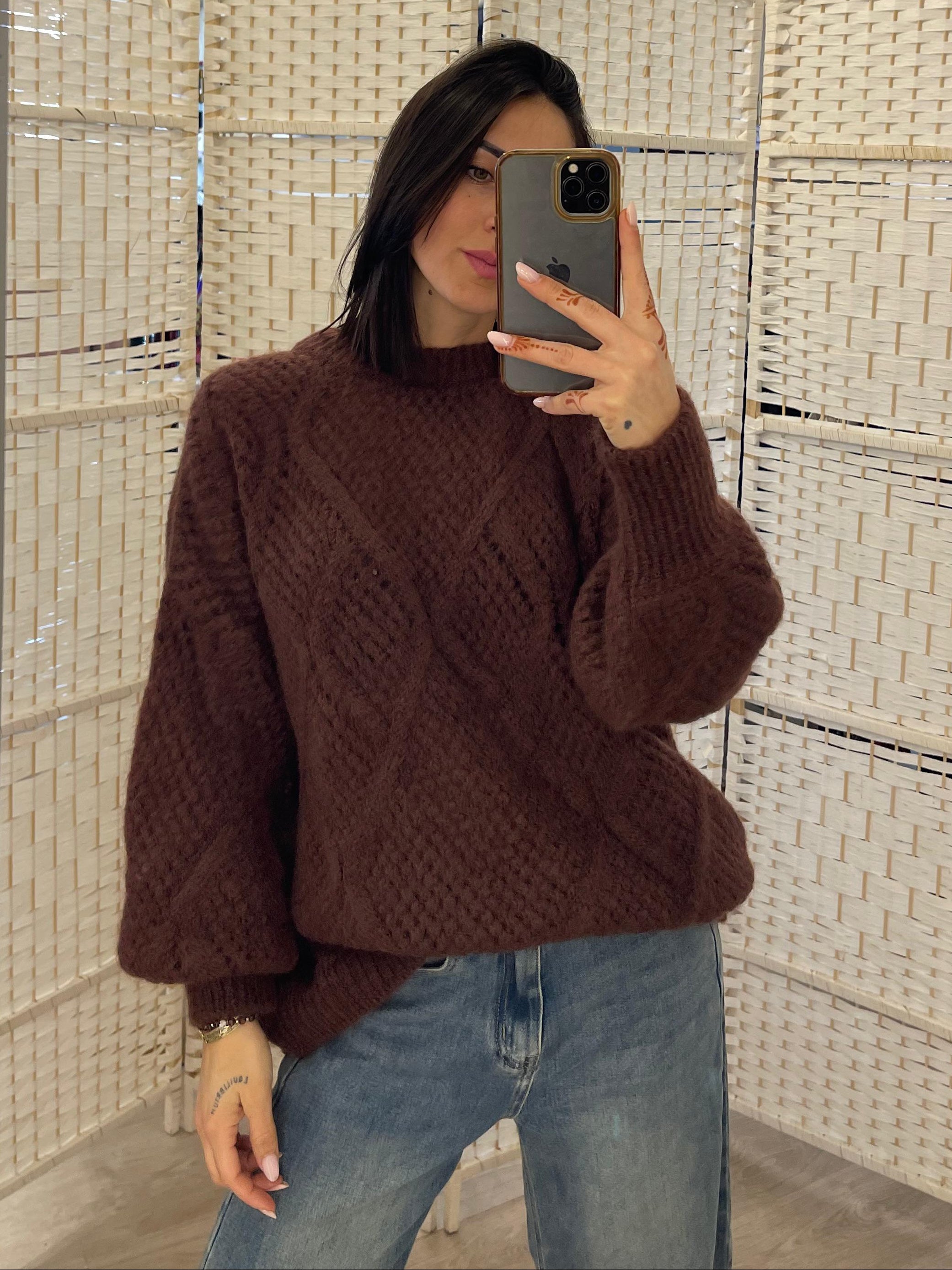 Maglione marrone Vicolo