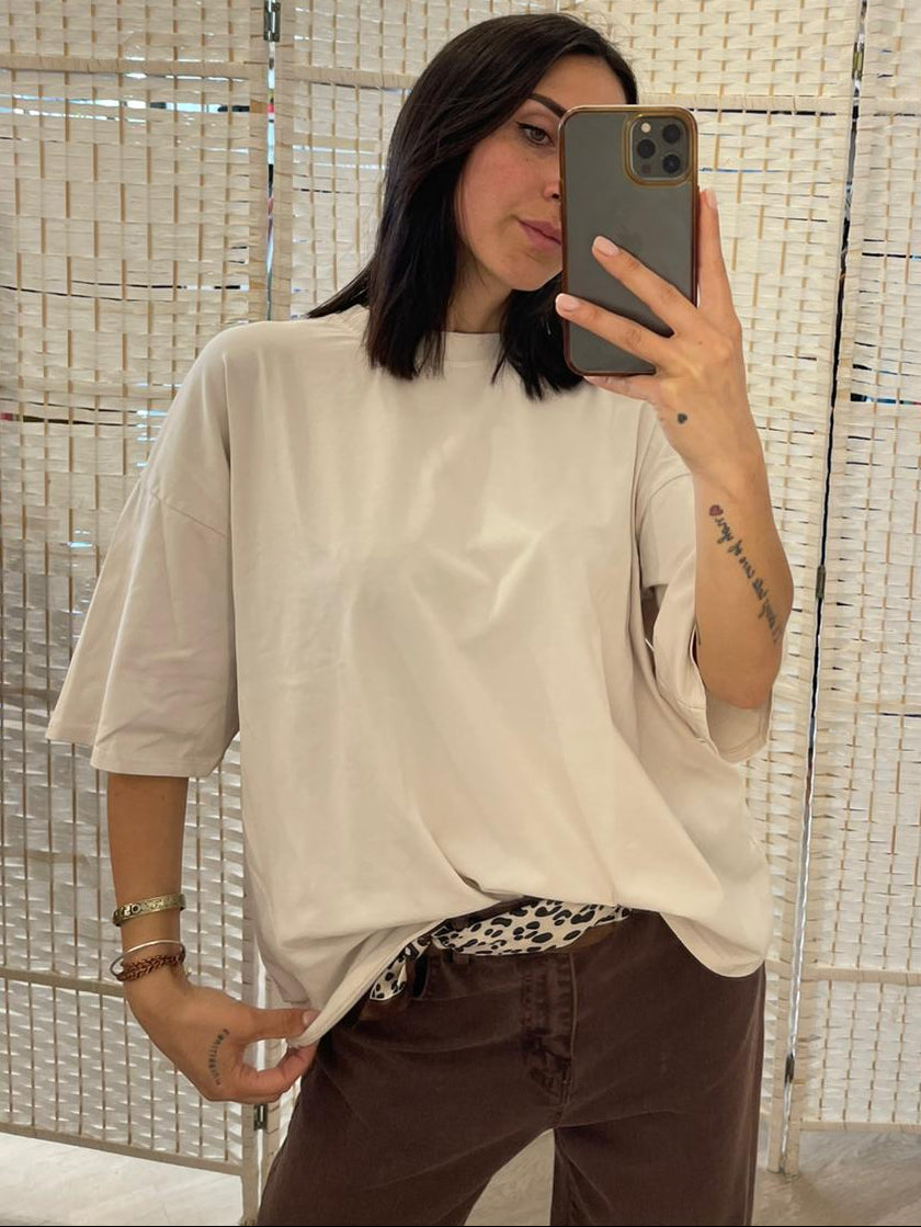 T-shirt cotone Kikisix militare - bianco o rosso