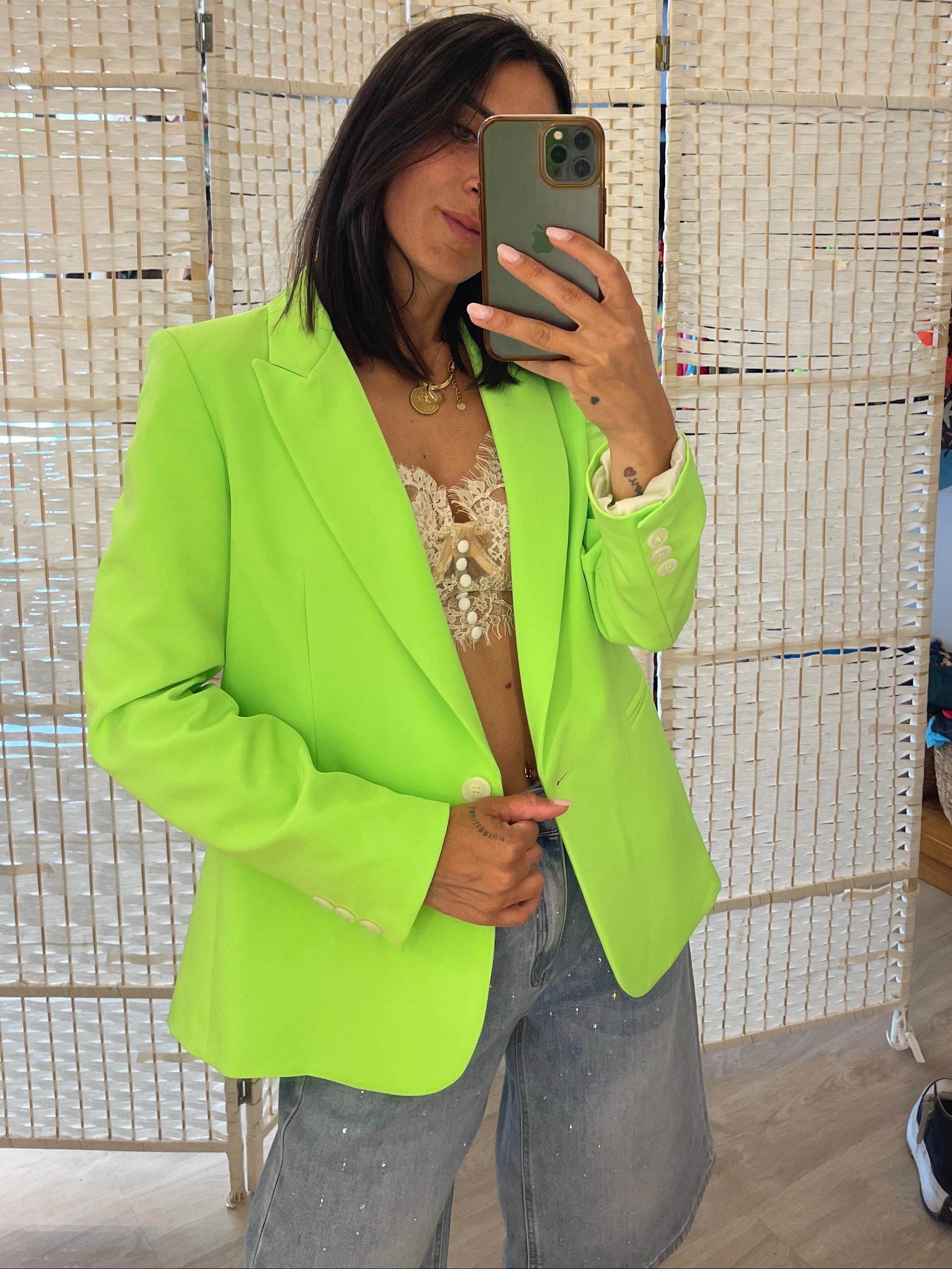 Giacca verde fluo