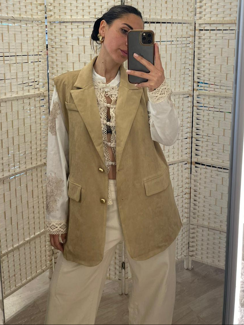 Gilet camoscio Namastè