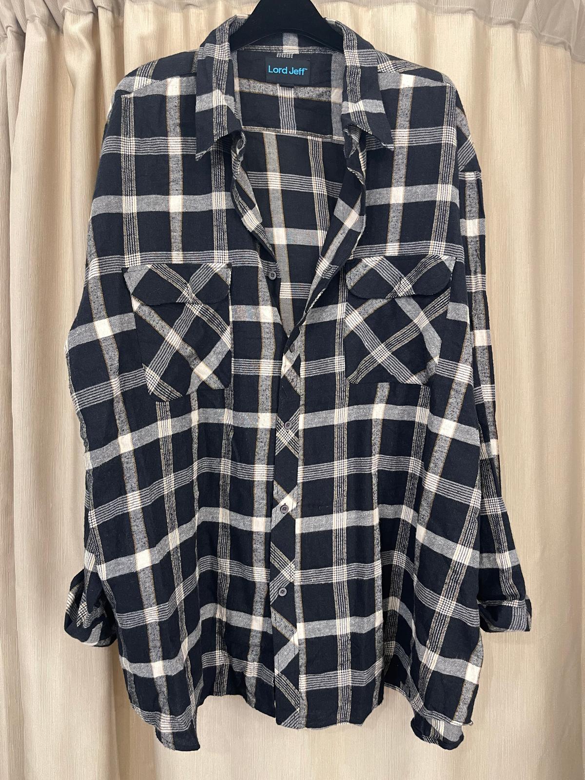 Camicia quadri nera Over Linea Vintage