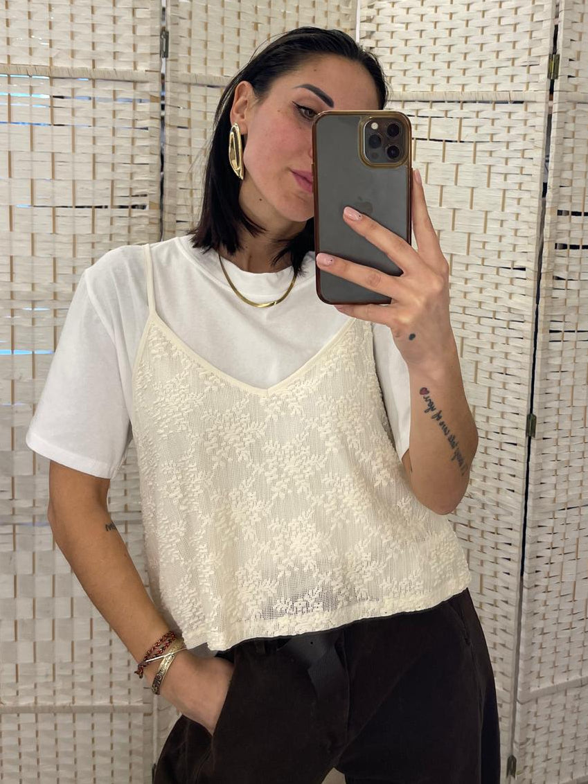 T-shirt + top pizzo Kikisix