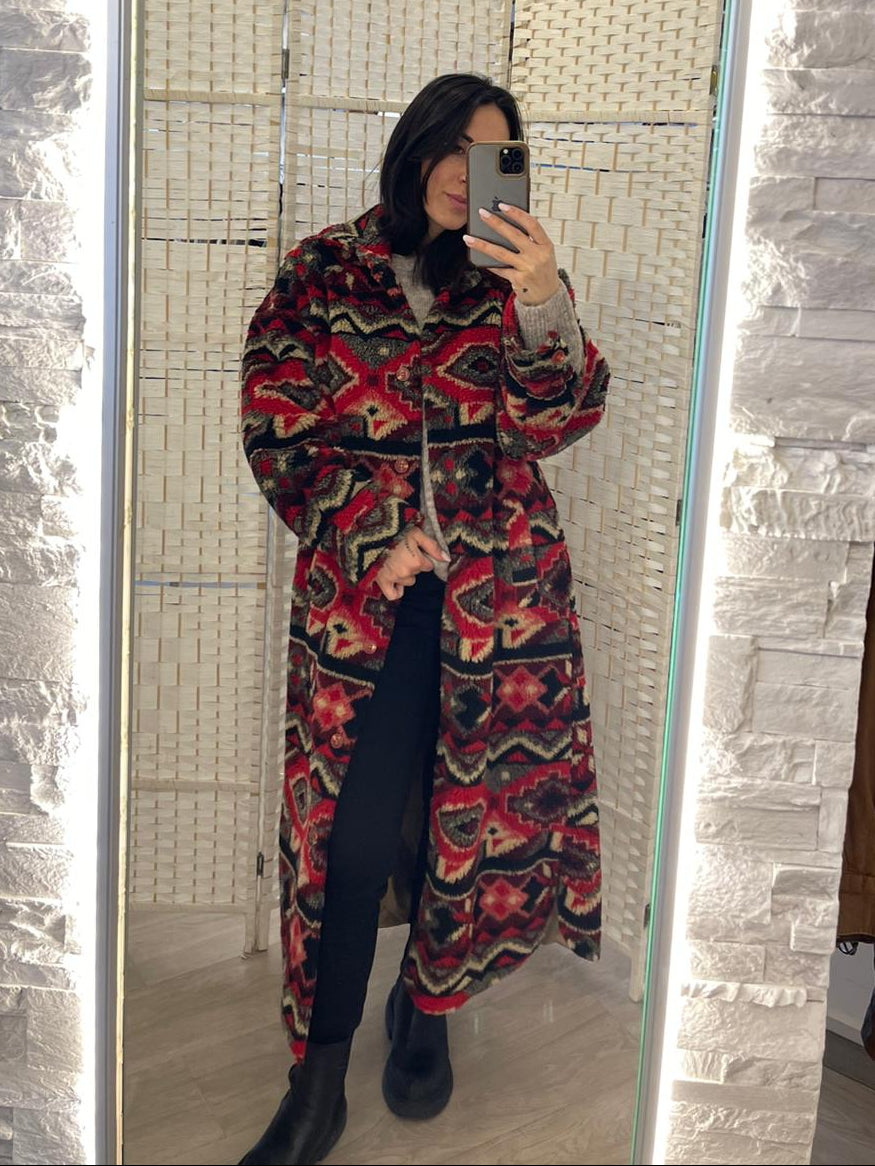 Cappotto colorato effetto pecora Linea VINTAGE