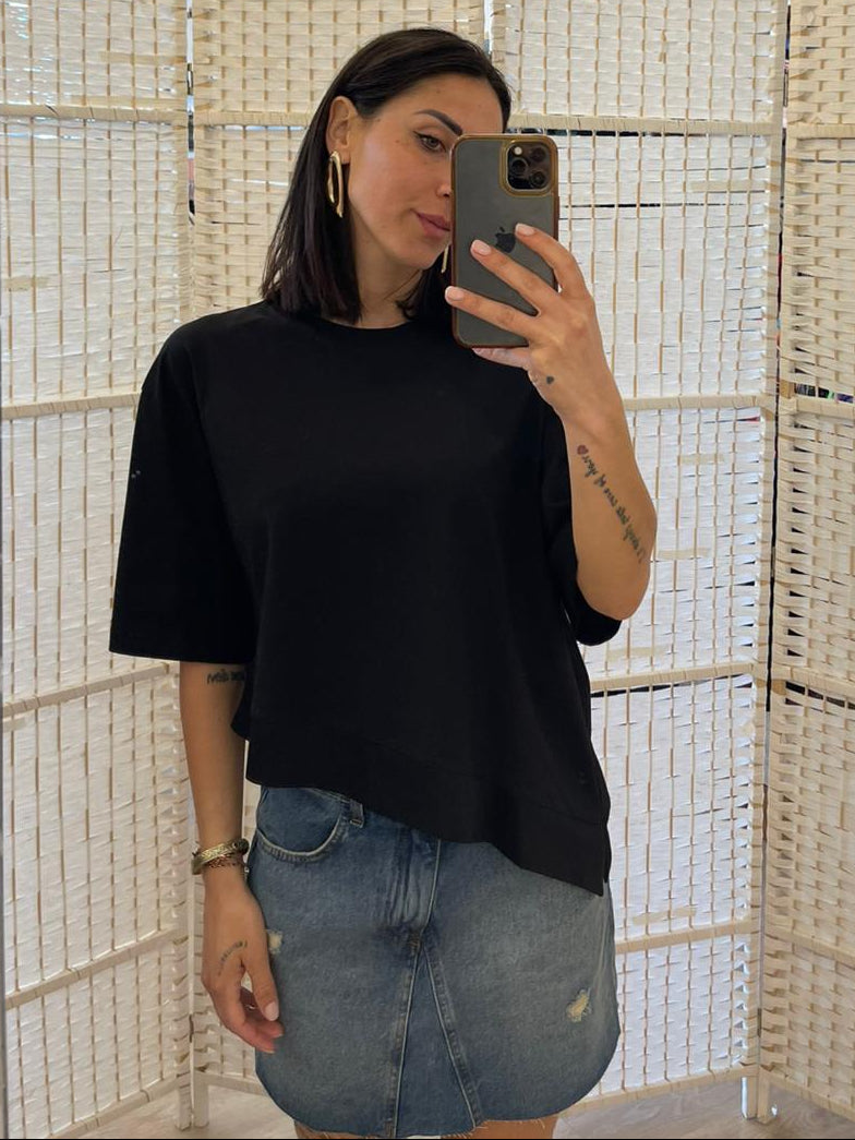Tshirt nera / bianca Vicolo
