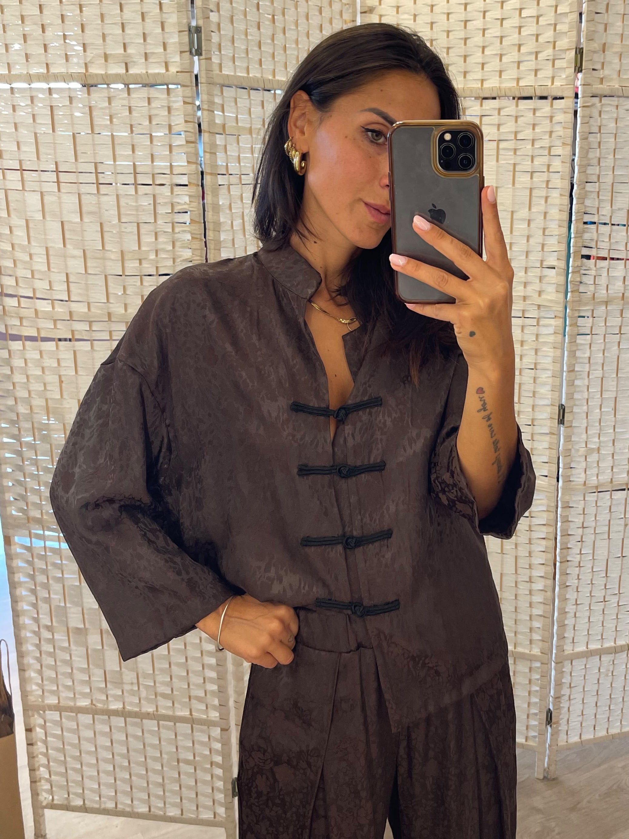 Camicia marrone Kikisix