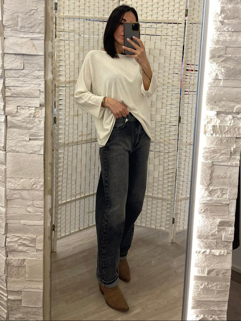 Jeans baloon tessuto fermo KIKI SIX
