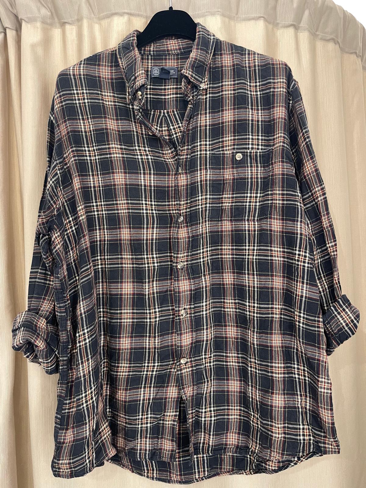 Camicia quadri nero/rosso Over Linea Vintage