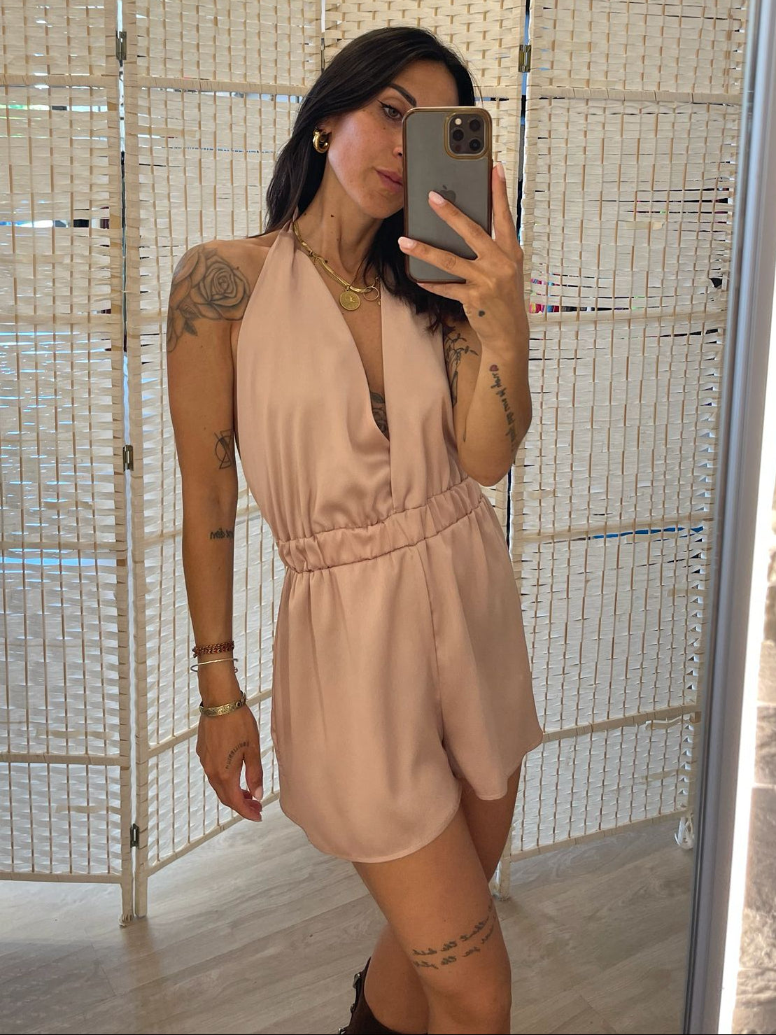 Tutina raso beige Vicolo