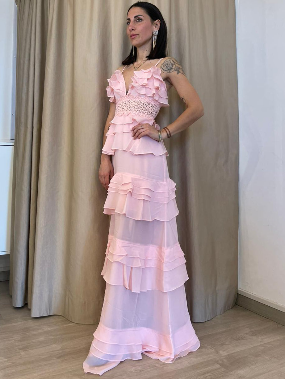Abito balze rosa TRUE DECADENCE