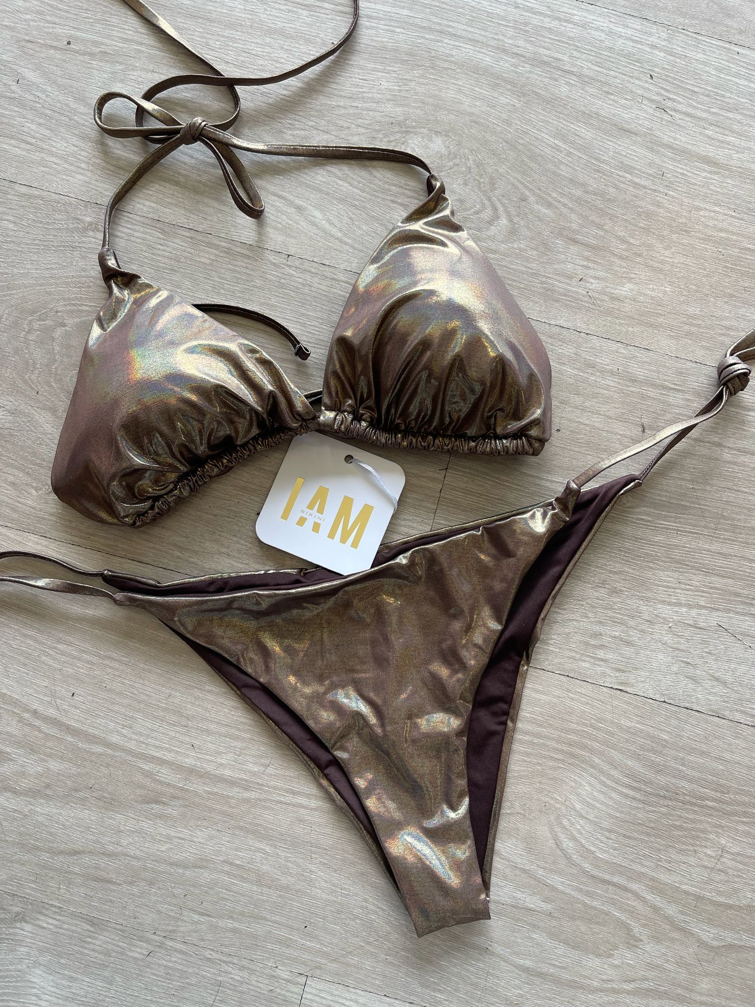 Costume triangolo laminato bronzo I AM