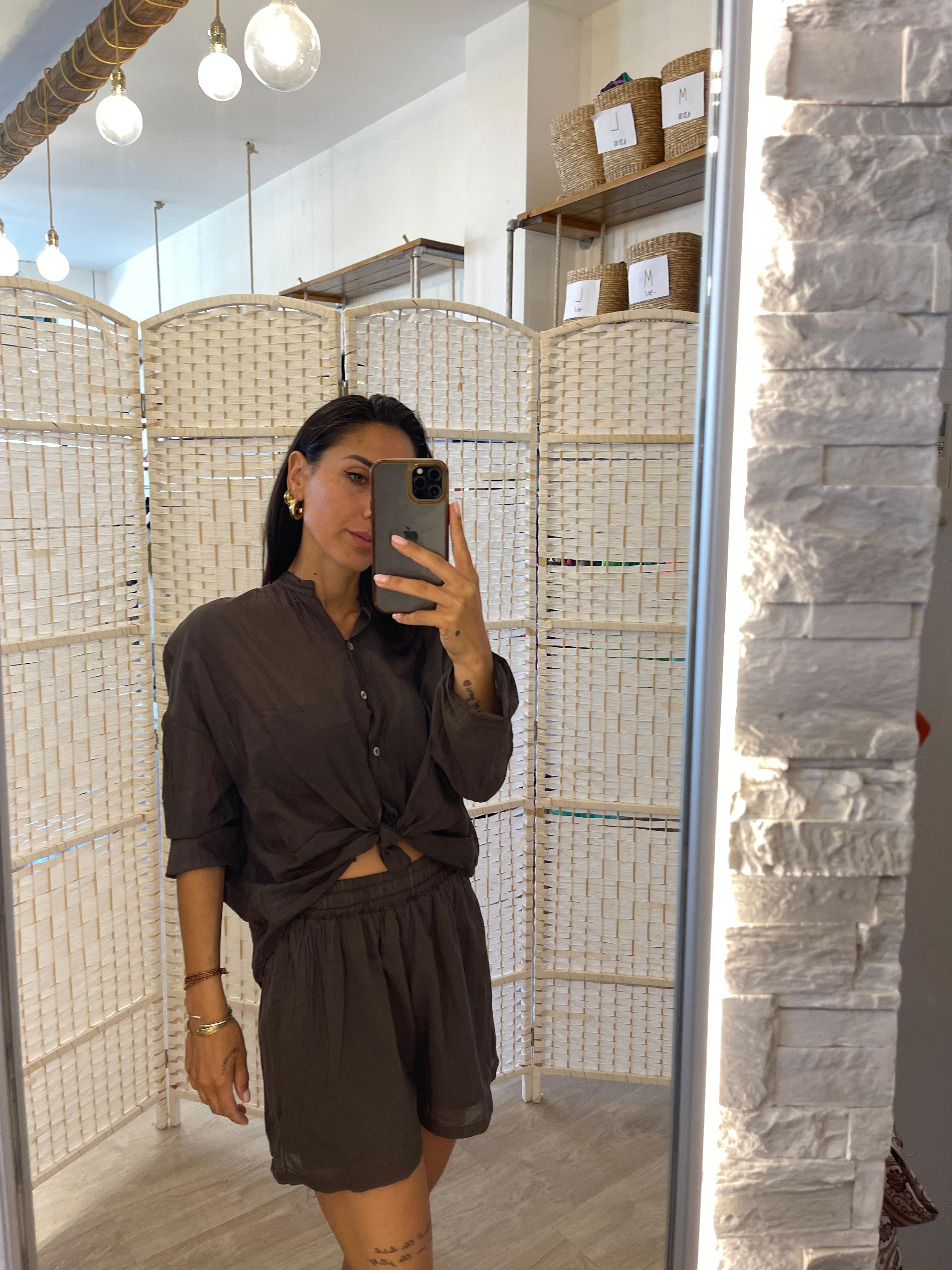 Camicia cioccolato Kikisix