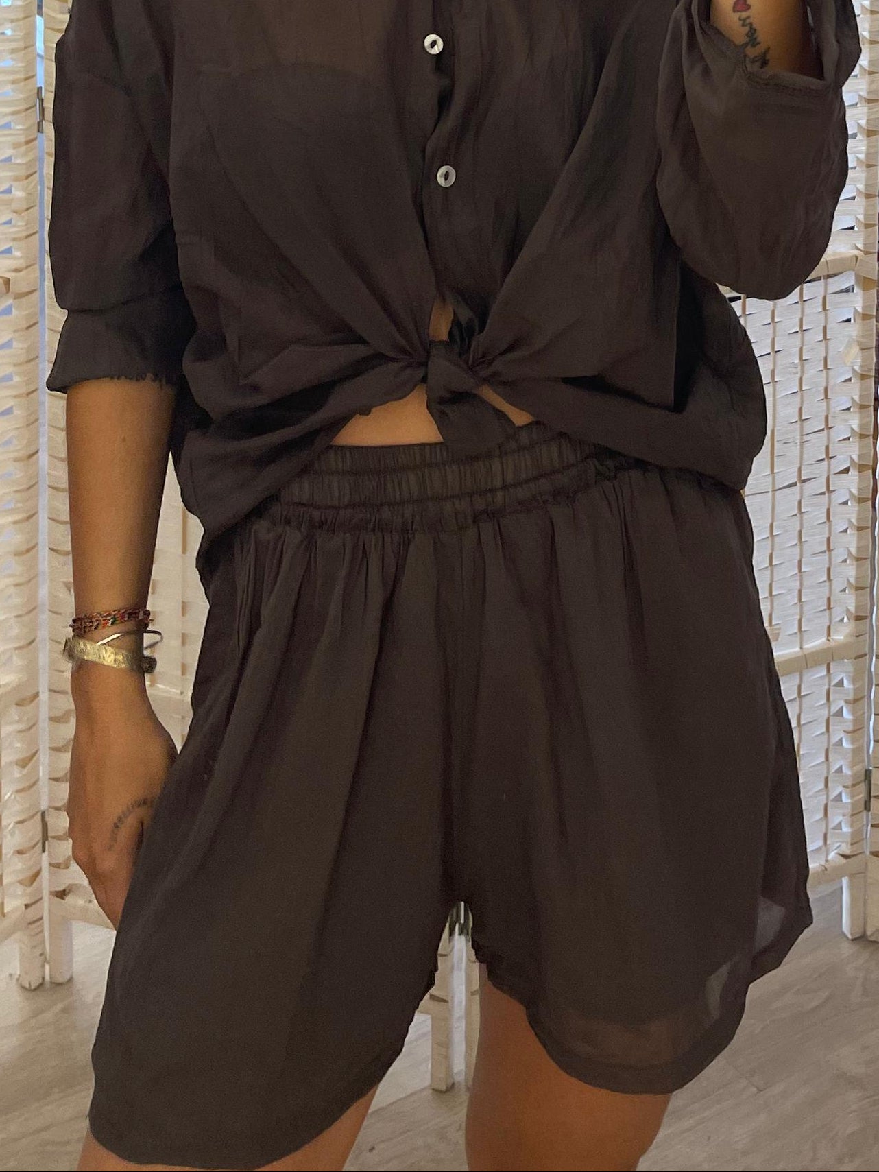 Camicia cioccolato Kikisix