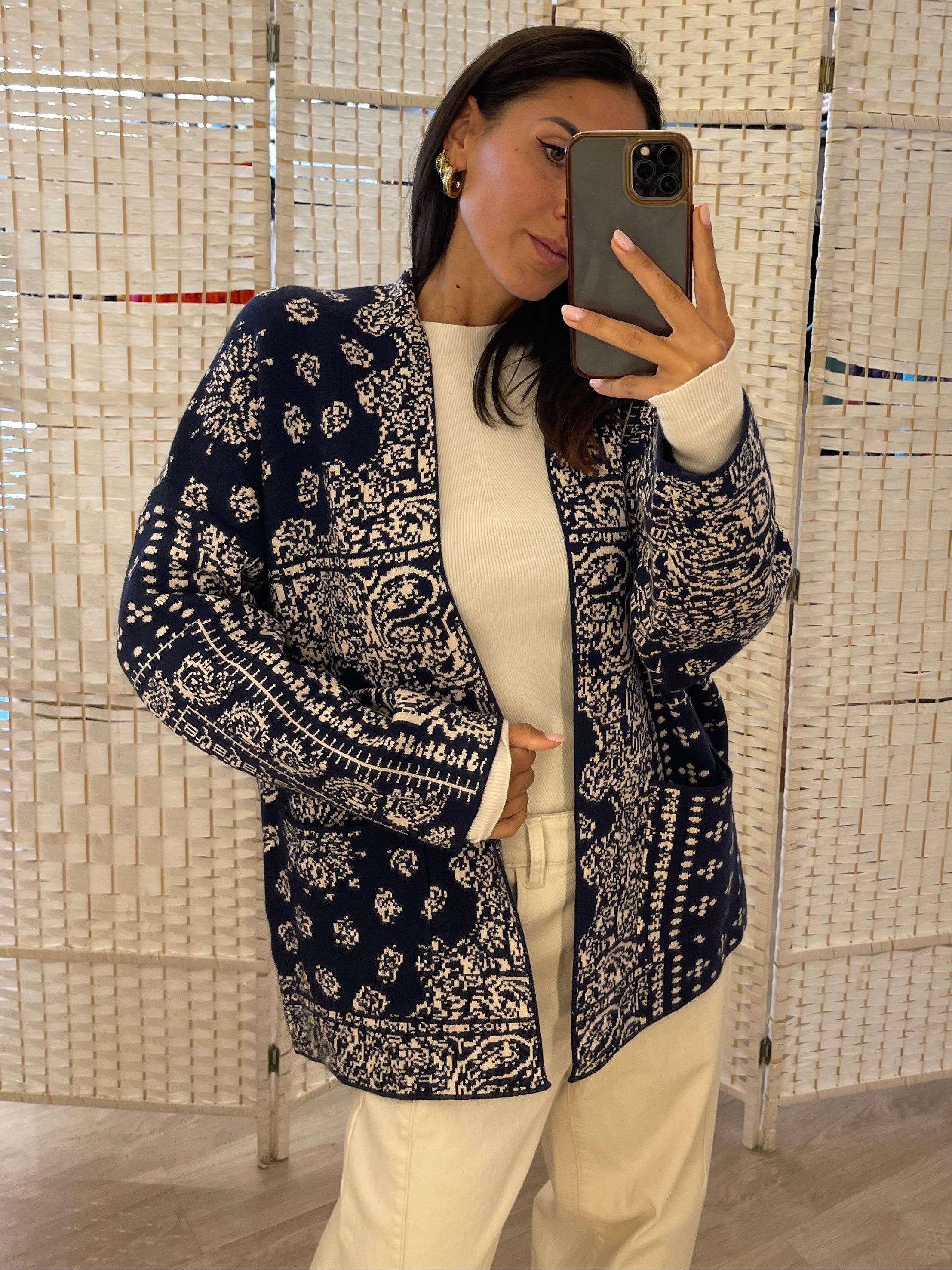 Giacca stampata bandana blu La Petite Etoile