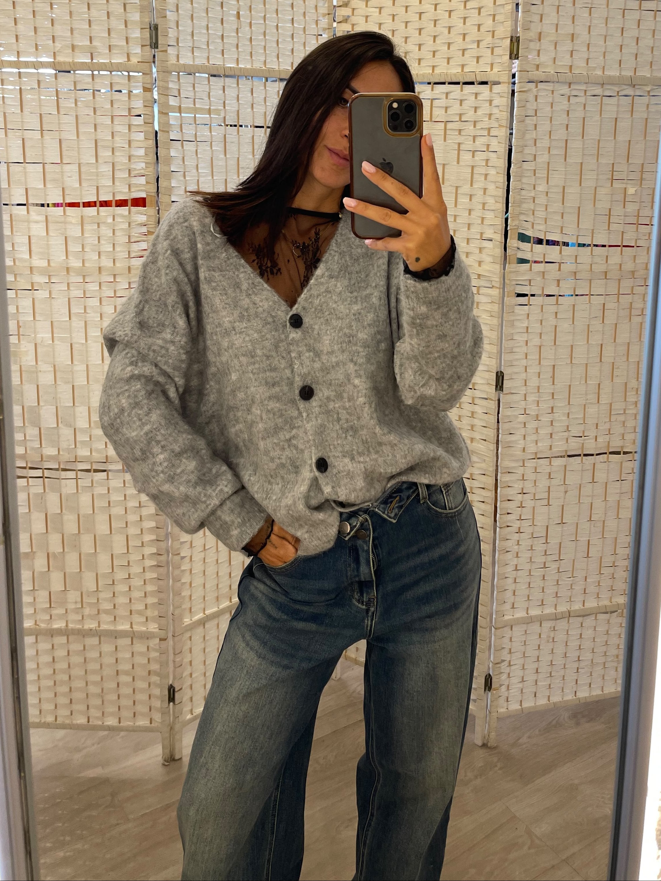 Cardigan grigio Artlove
