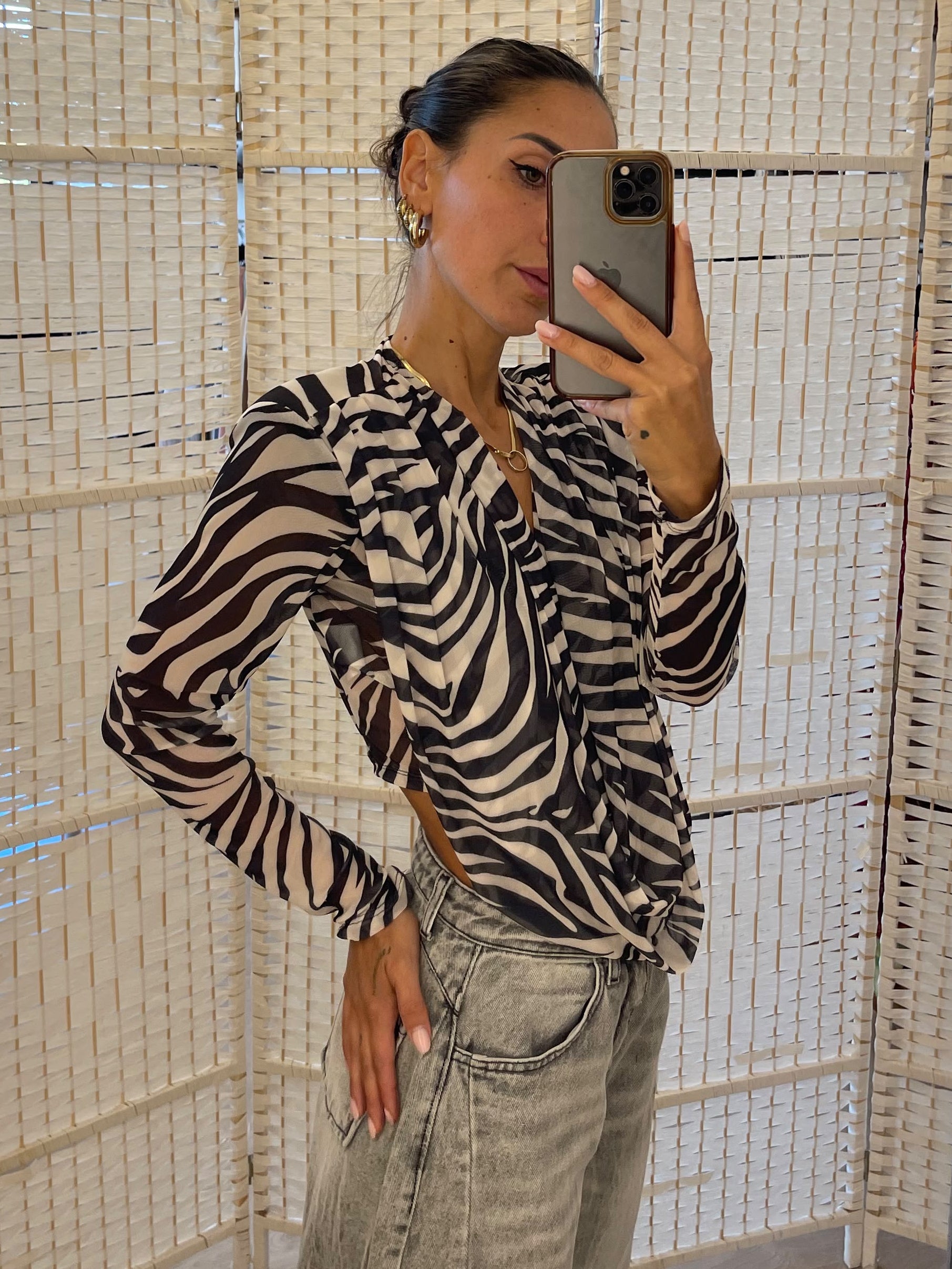 Blusa zebrata Amiuni
