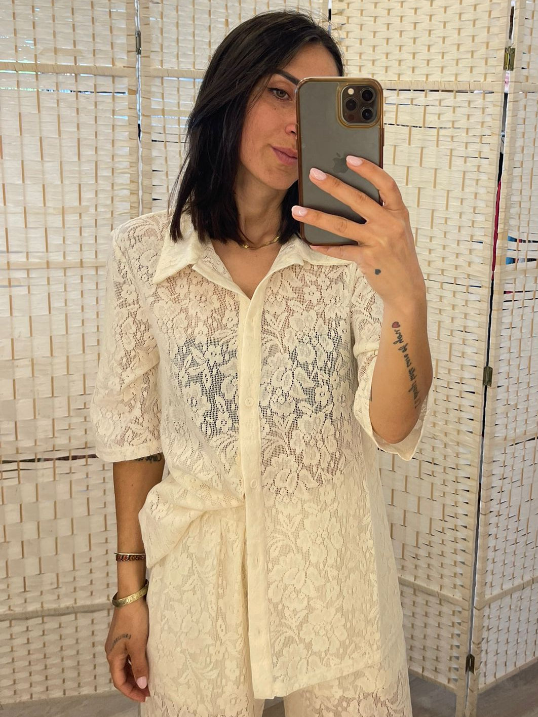 Camicia pizzo burro Glamorous